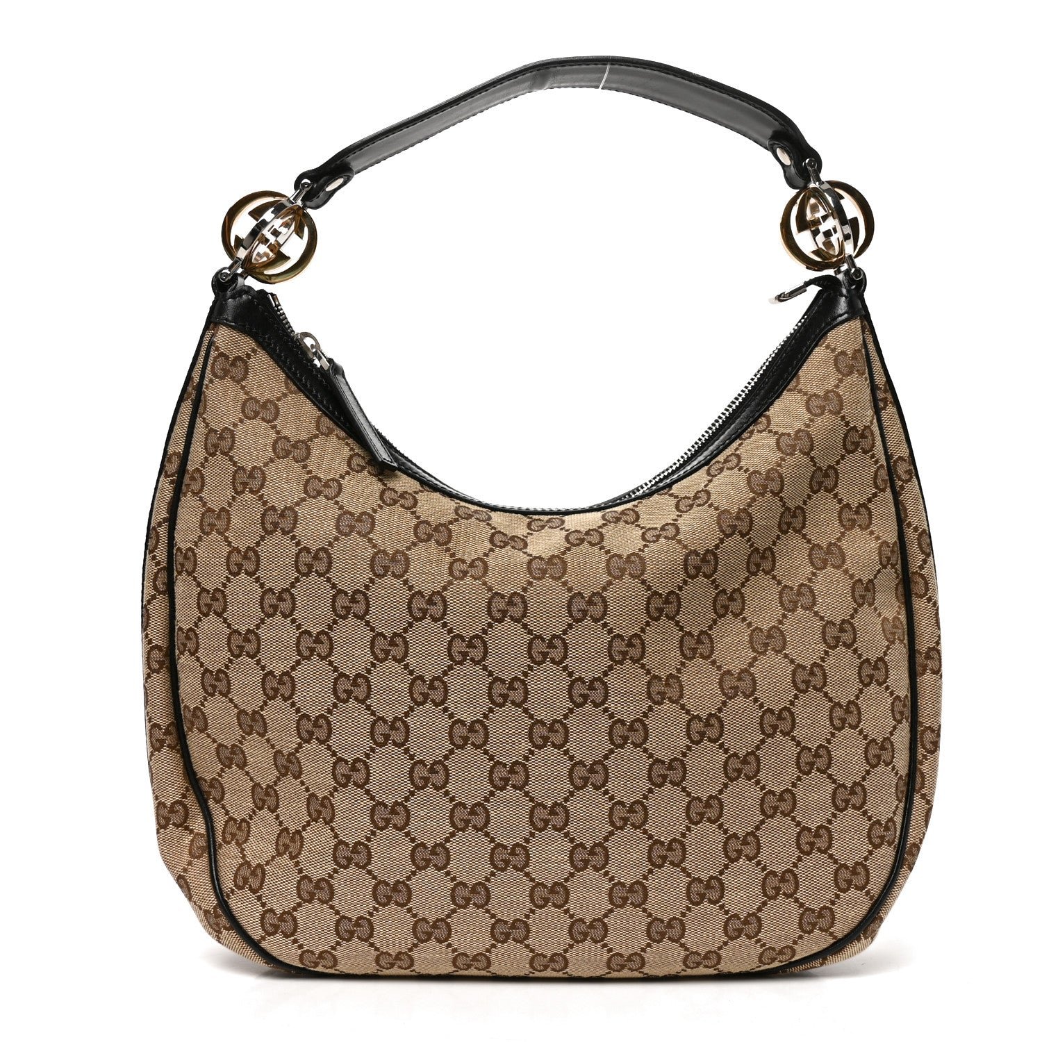 Gucci Monogram Medium GG Twins Hobo Dark Brown