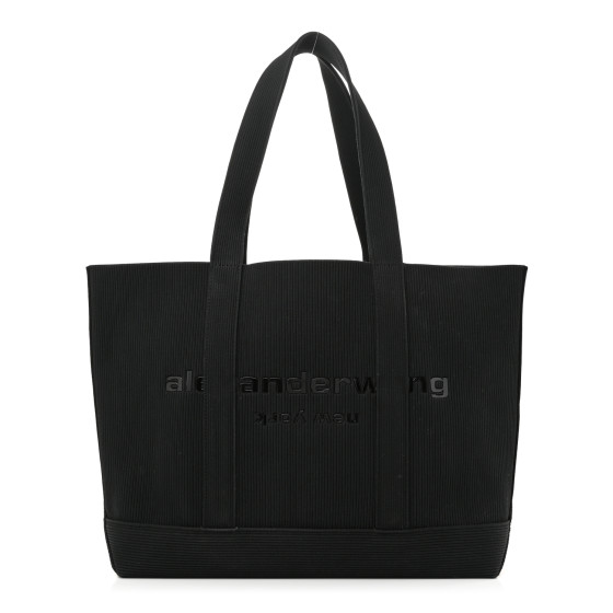 Alexander Wang Ribbed Knit Ryan Tote Black
