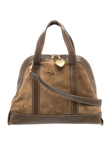 Moschino Suede Top Handle Bag Vintage