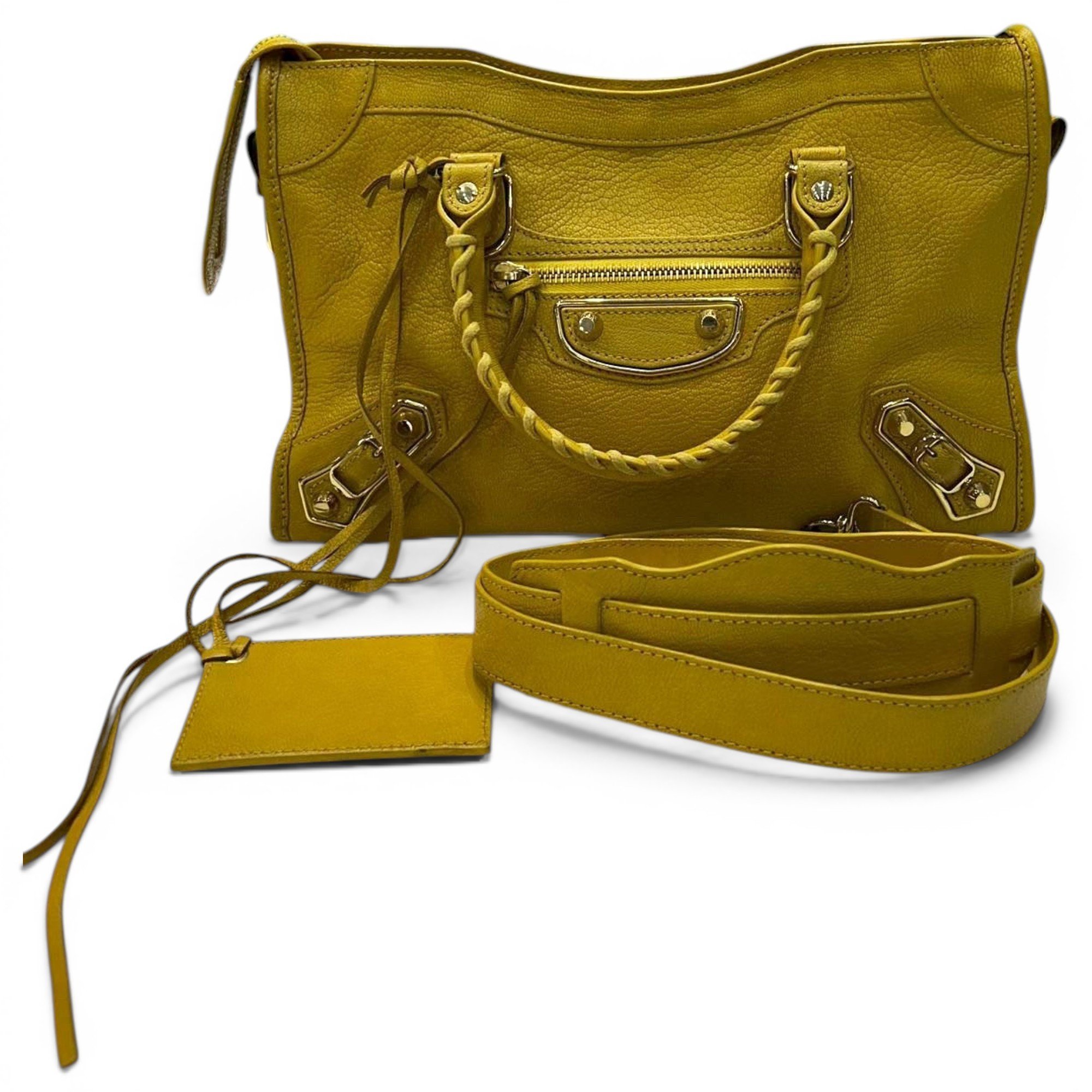 Classic Metalic leather handbag