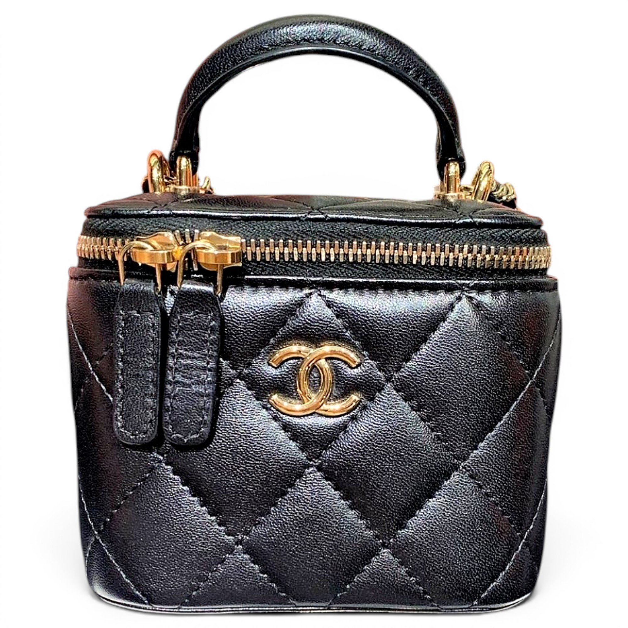 Vanity leather handbag