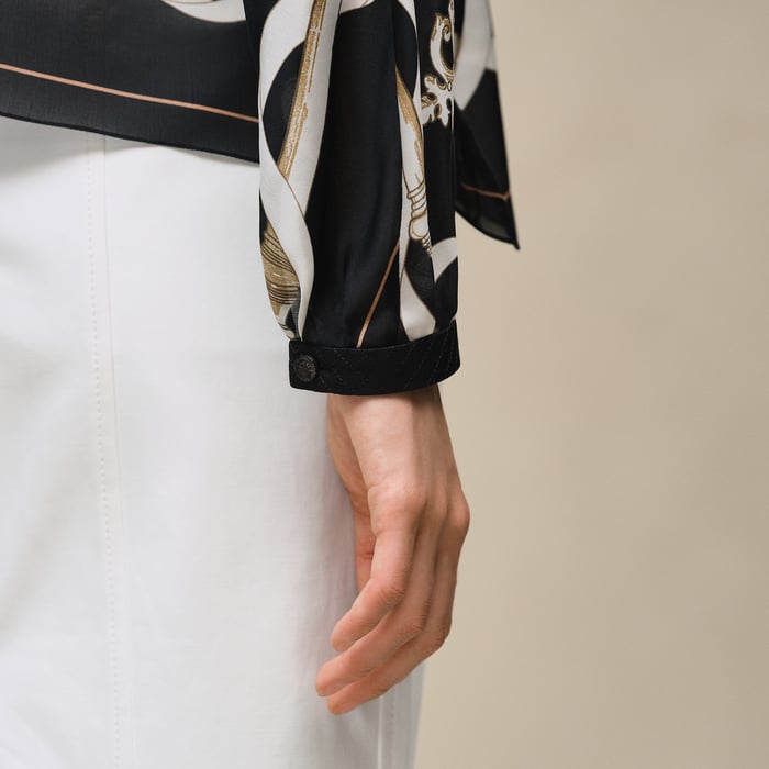 Noir "Ferronnerie Remix" Blouse