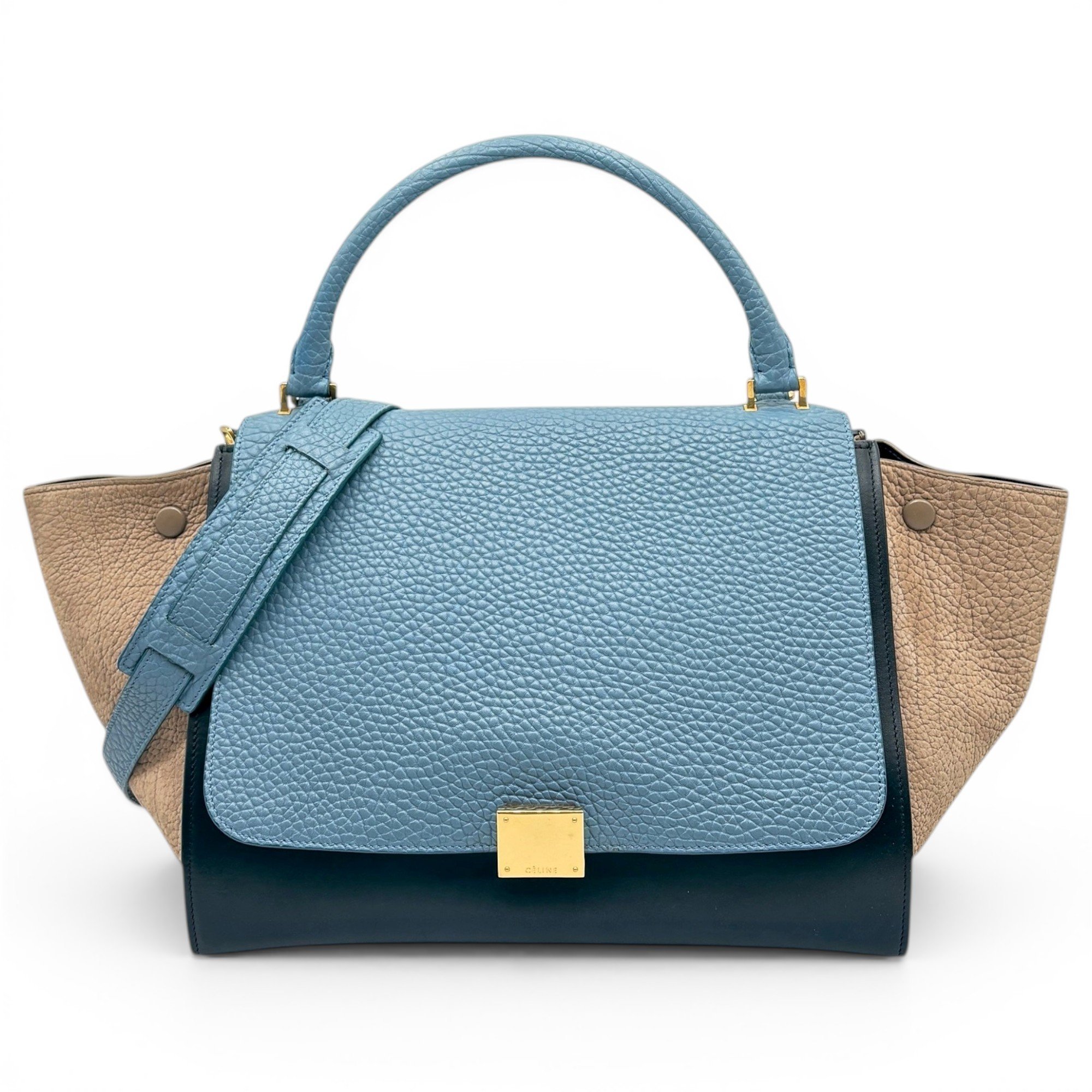 Trapèze pony-style calfskin handbag