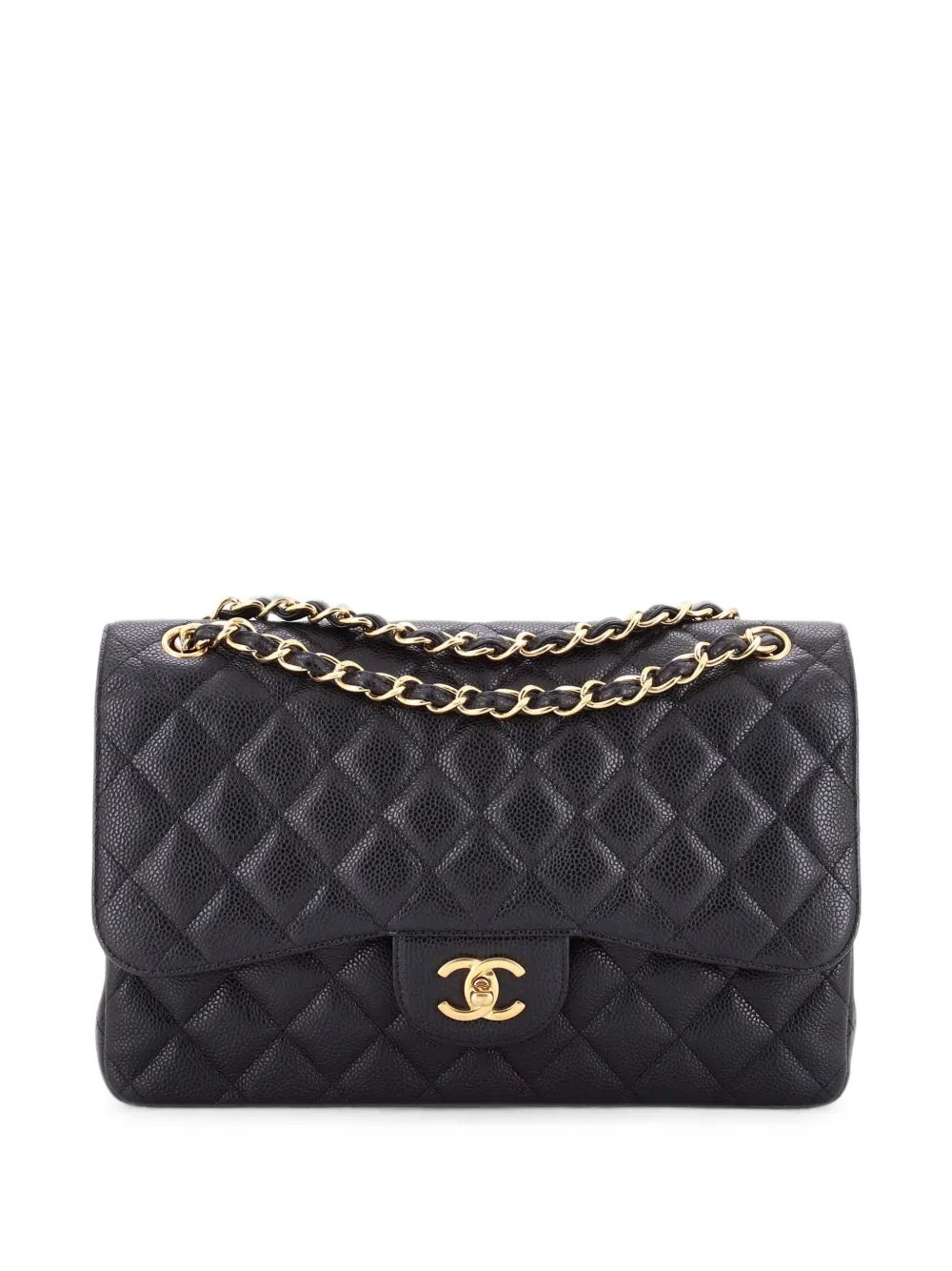 Classic Double Flap Bag Quilted Caviar Jumbo shoulder bag