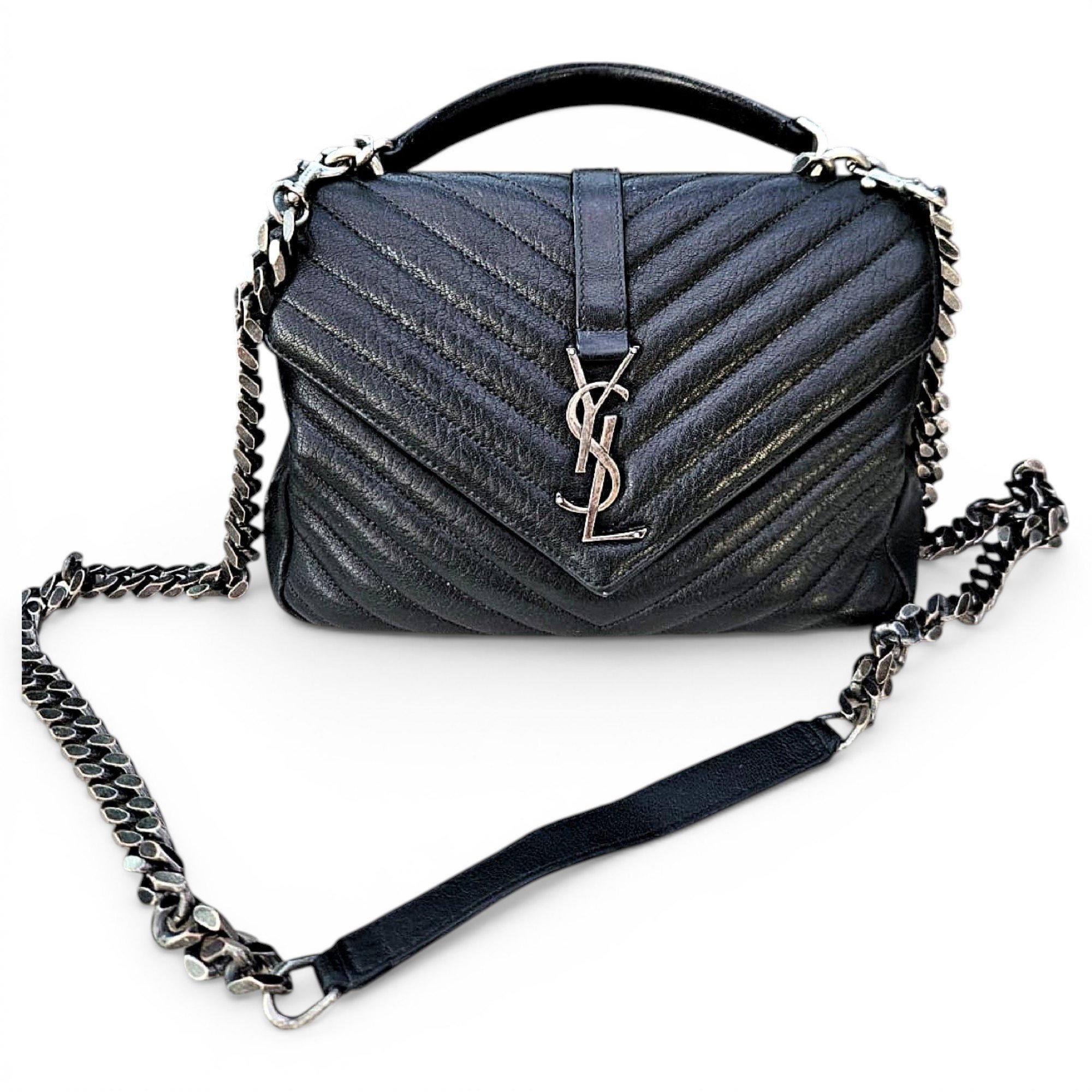 Collége monogramme leather handbag