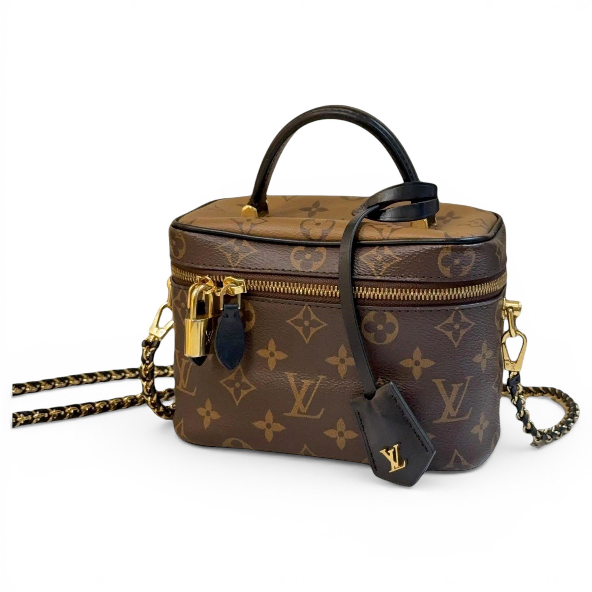 Vanity leather handbag