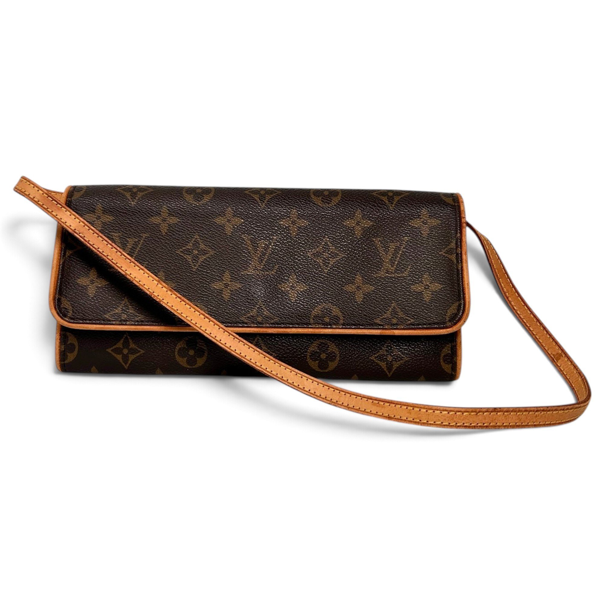 Twin leather crossbody bag