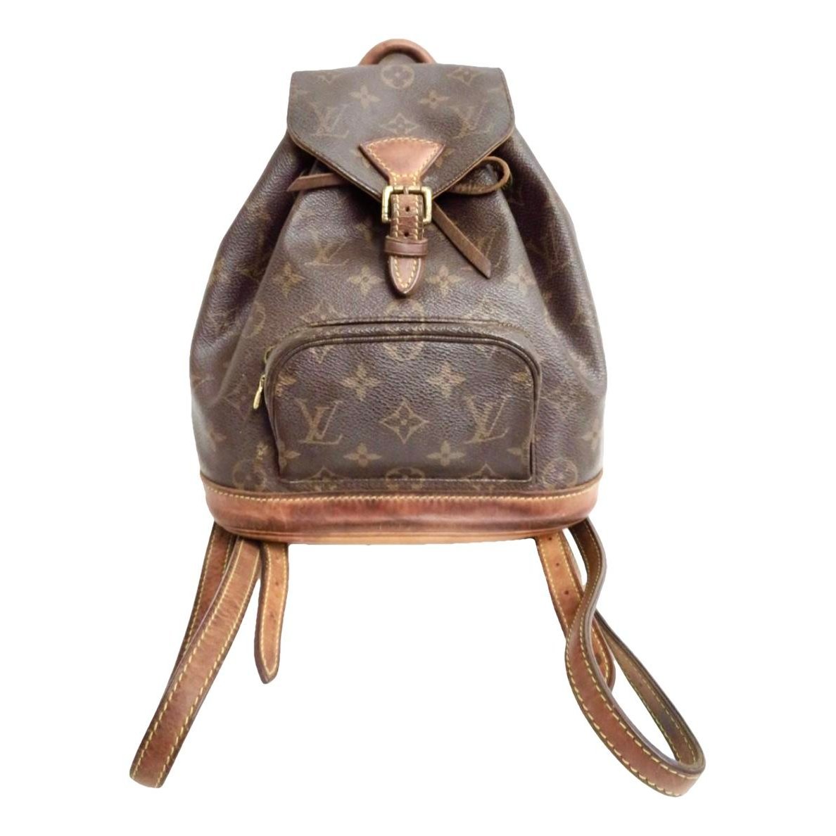 Montsouris Vintage leather backpack