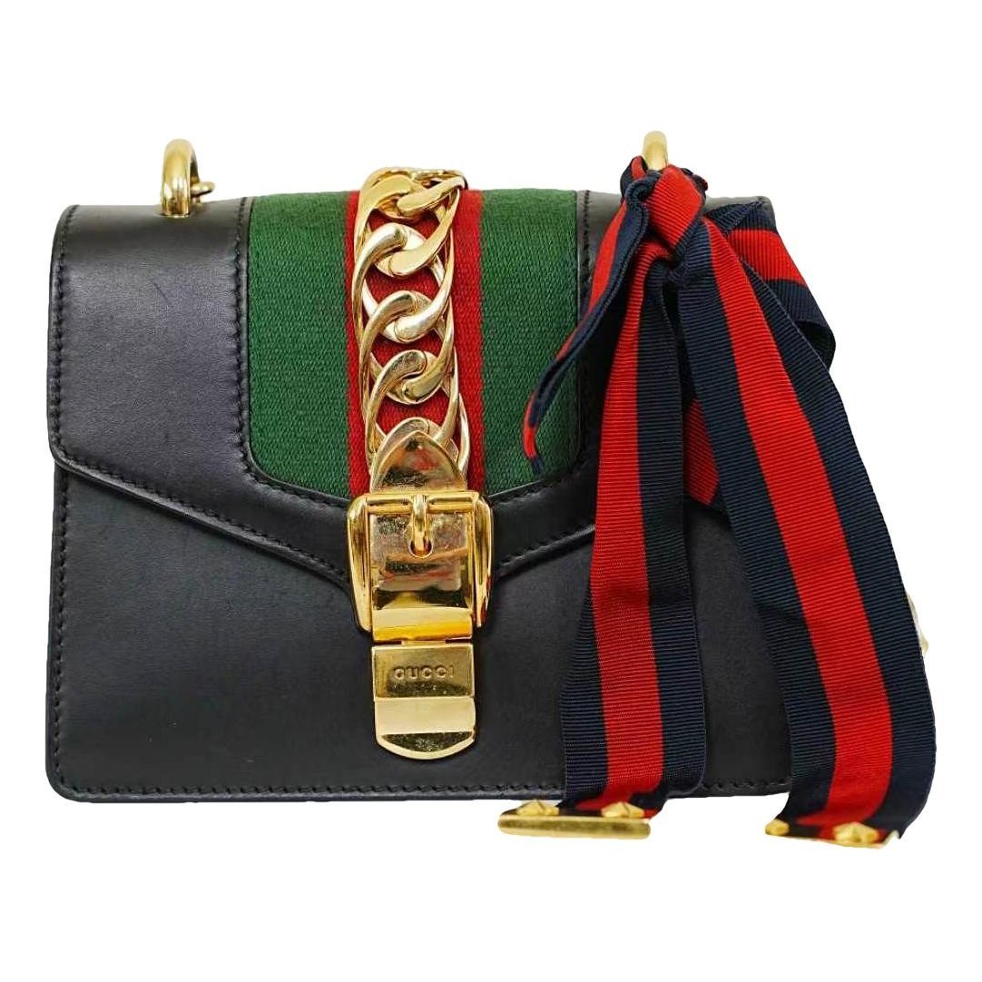 Sylvie Flap Chain leather crossbody bag