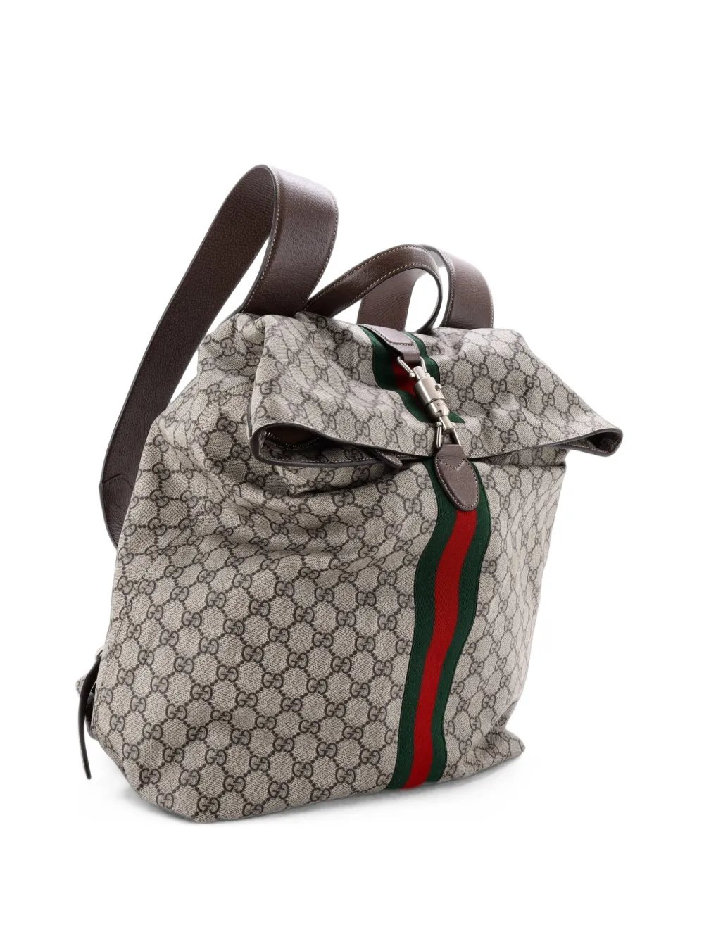 Jackie 1961 Web GG Coated Canvas Large backpack