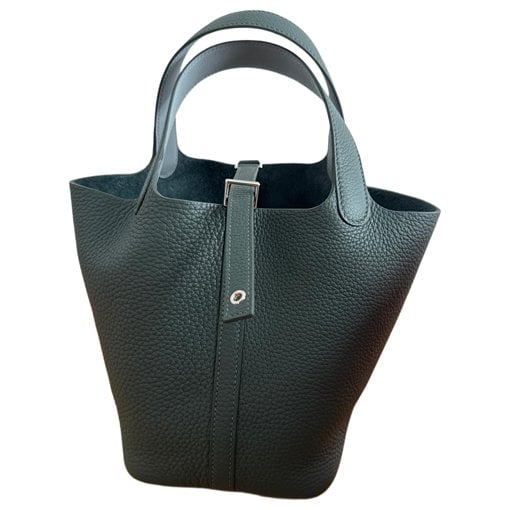 Picotin leather tote