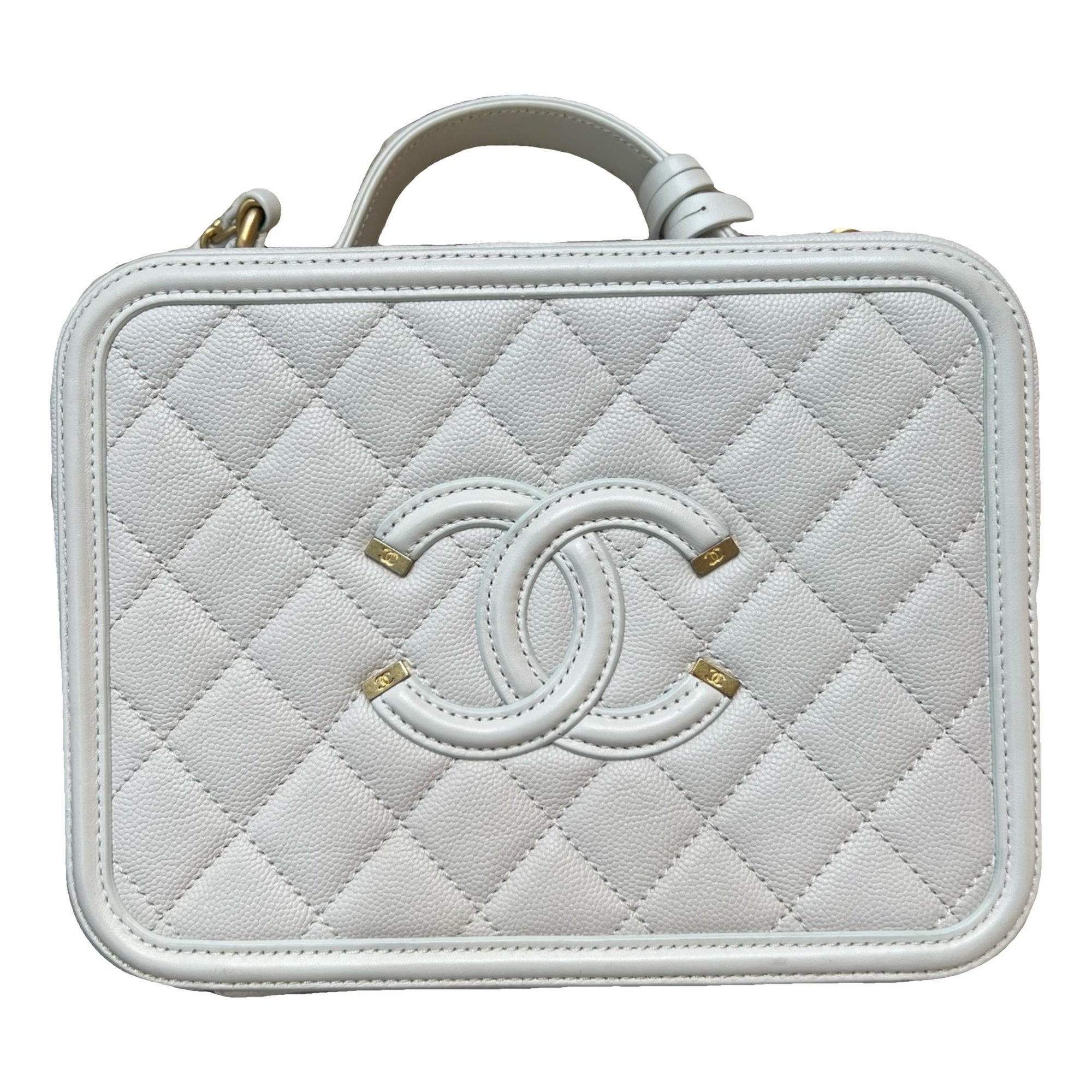 Vanity leather handbag