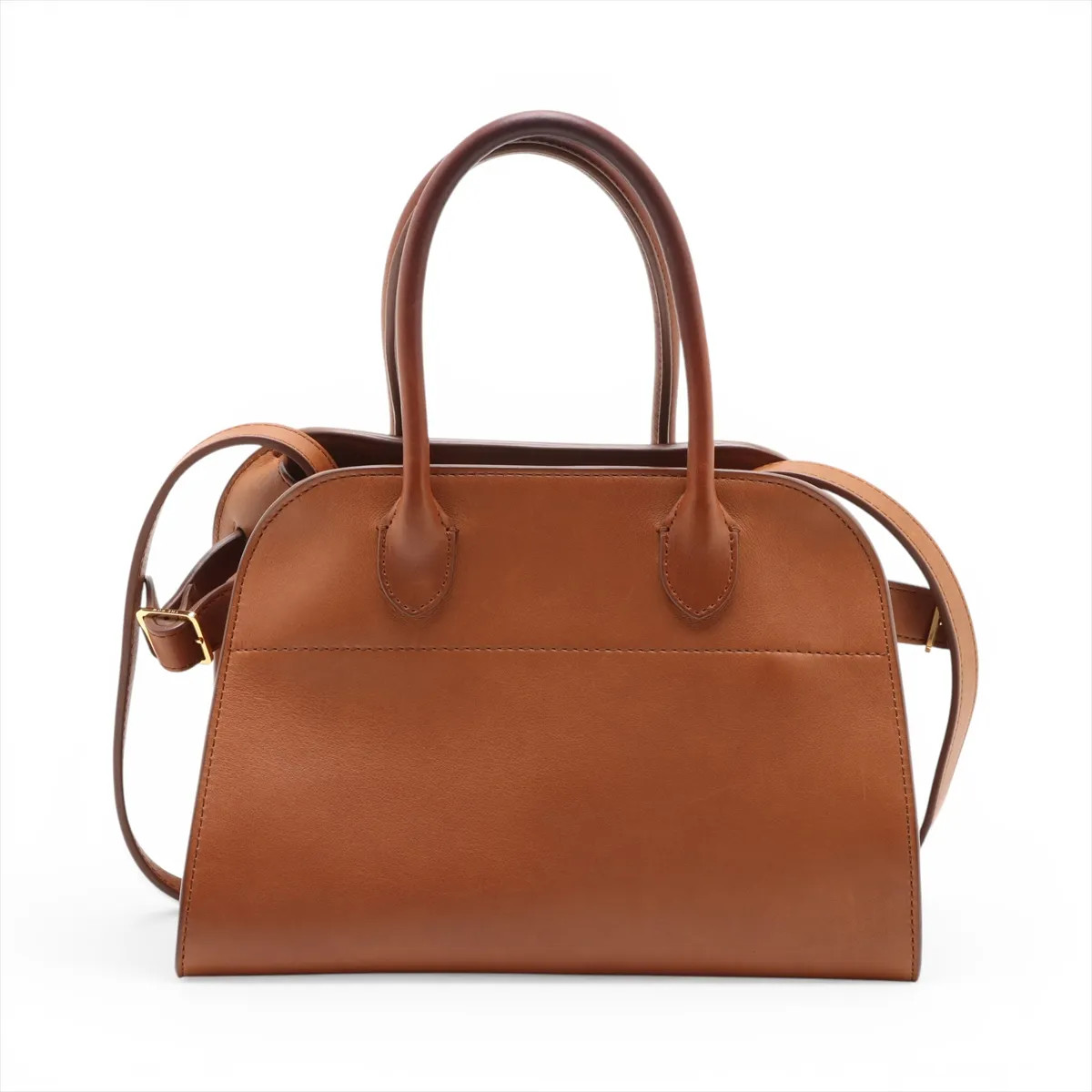 The Row Soft Margot 10 Leather 2 Way Handbag Brown
