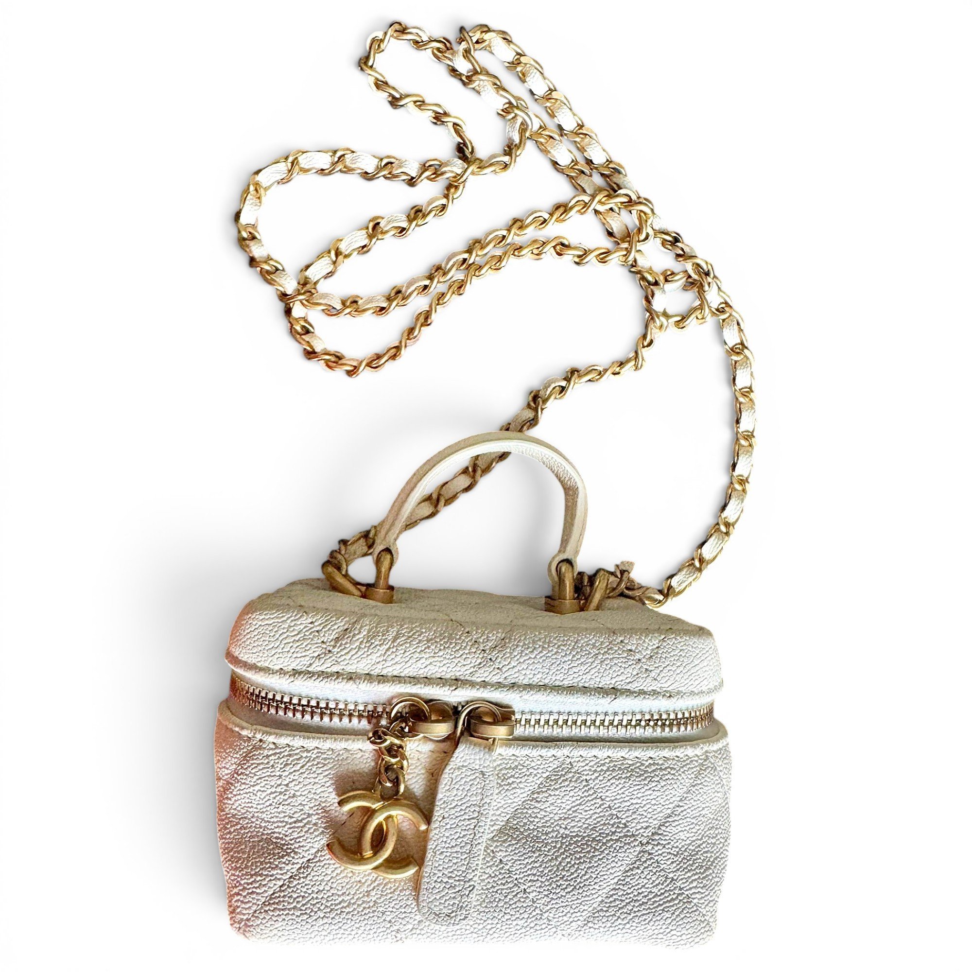 Trendy CC Vanity leather handbag