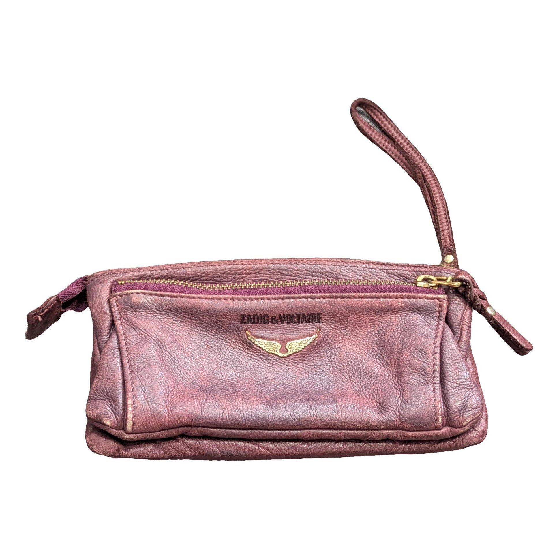 Leather clutch bag