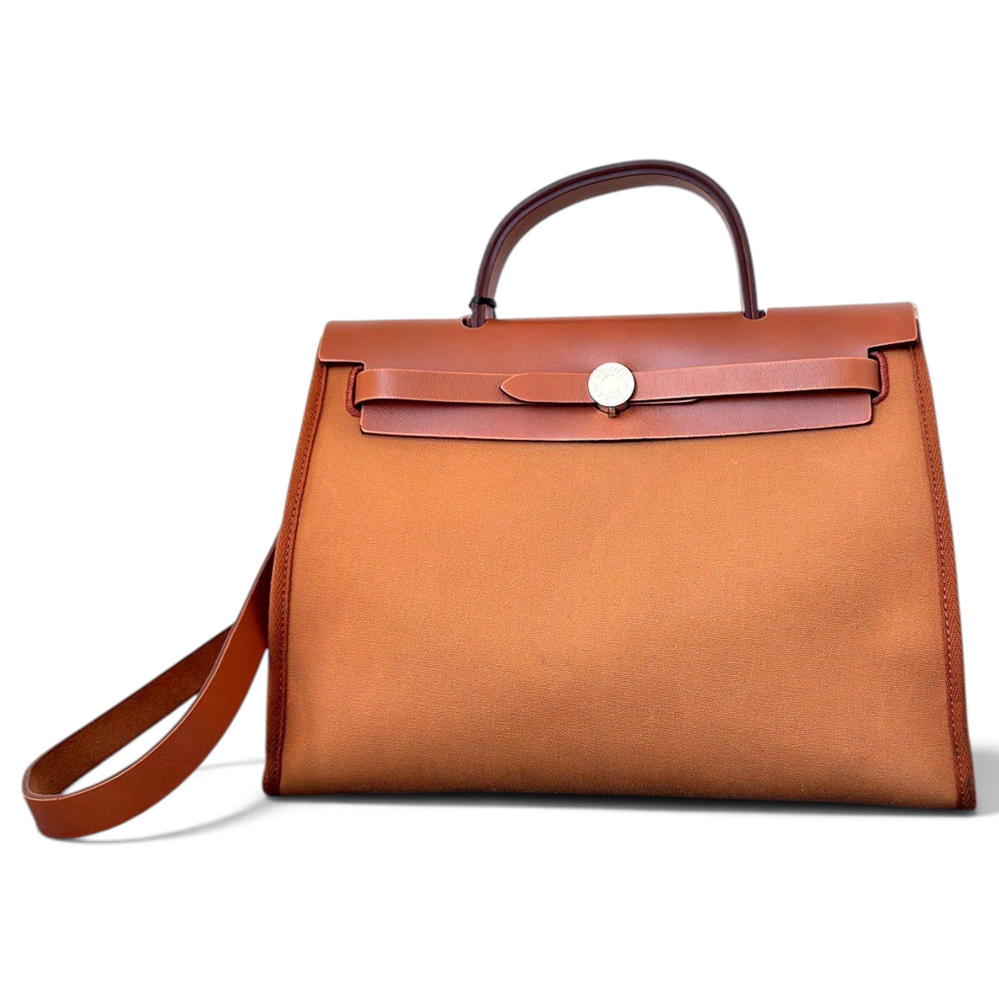 Hermes Herbag Handbag Gold 2532