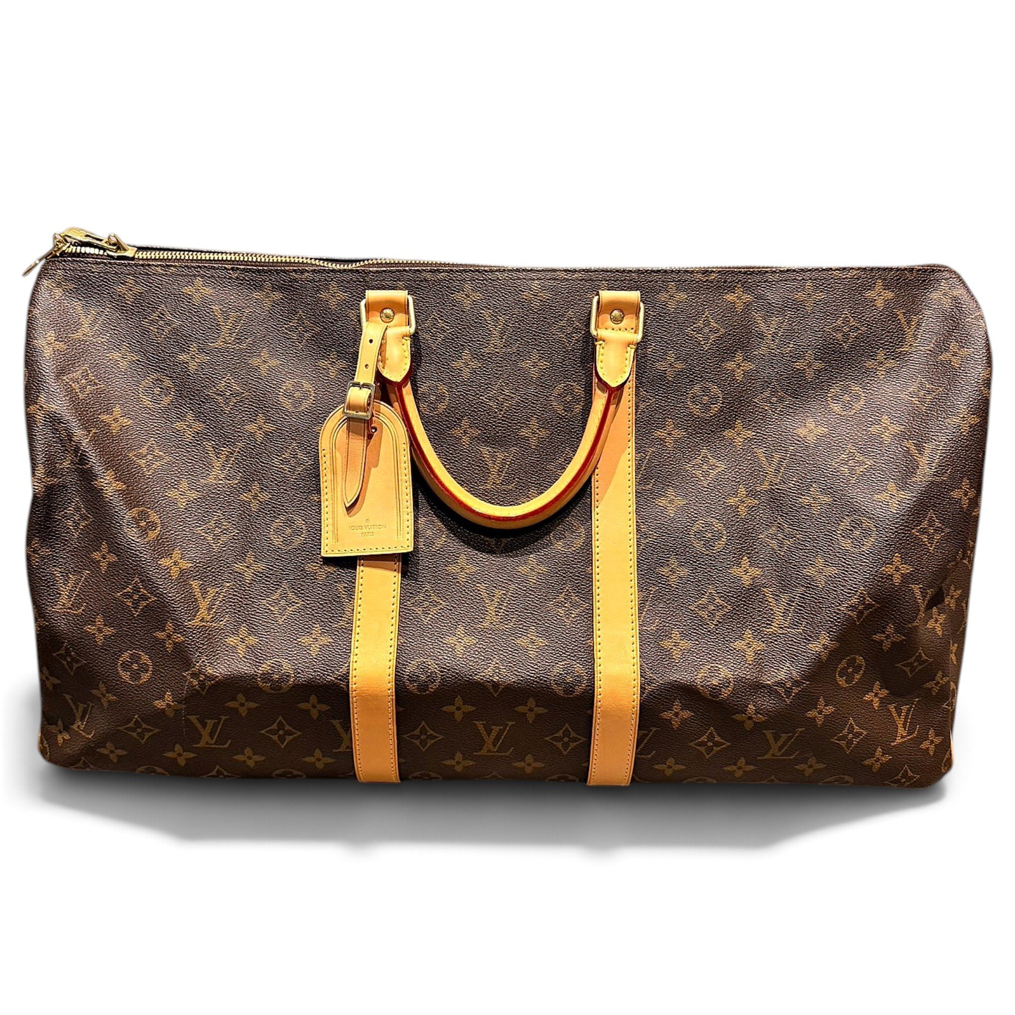Keepall leather travel bag
