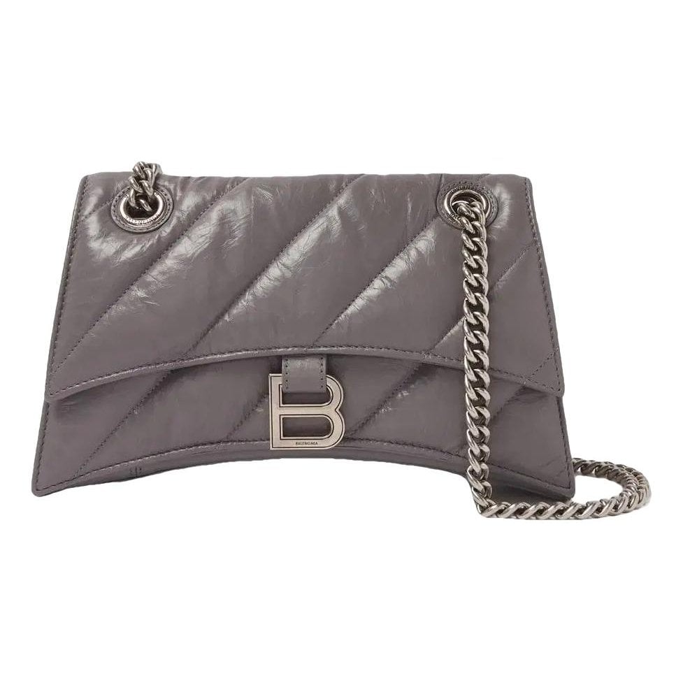 Crush leather handbag