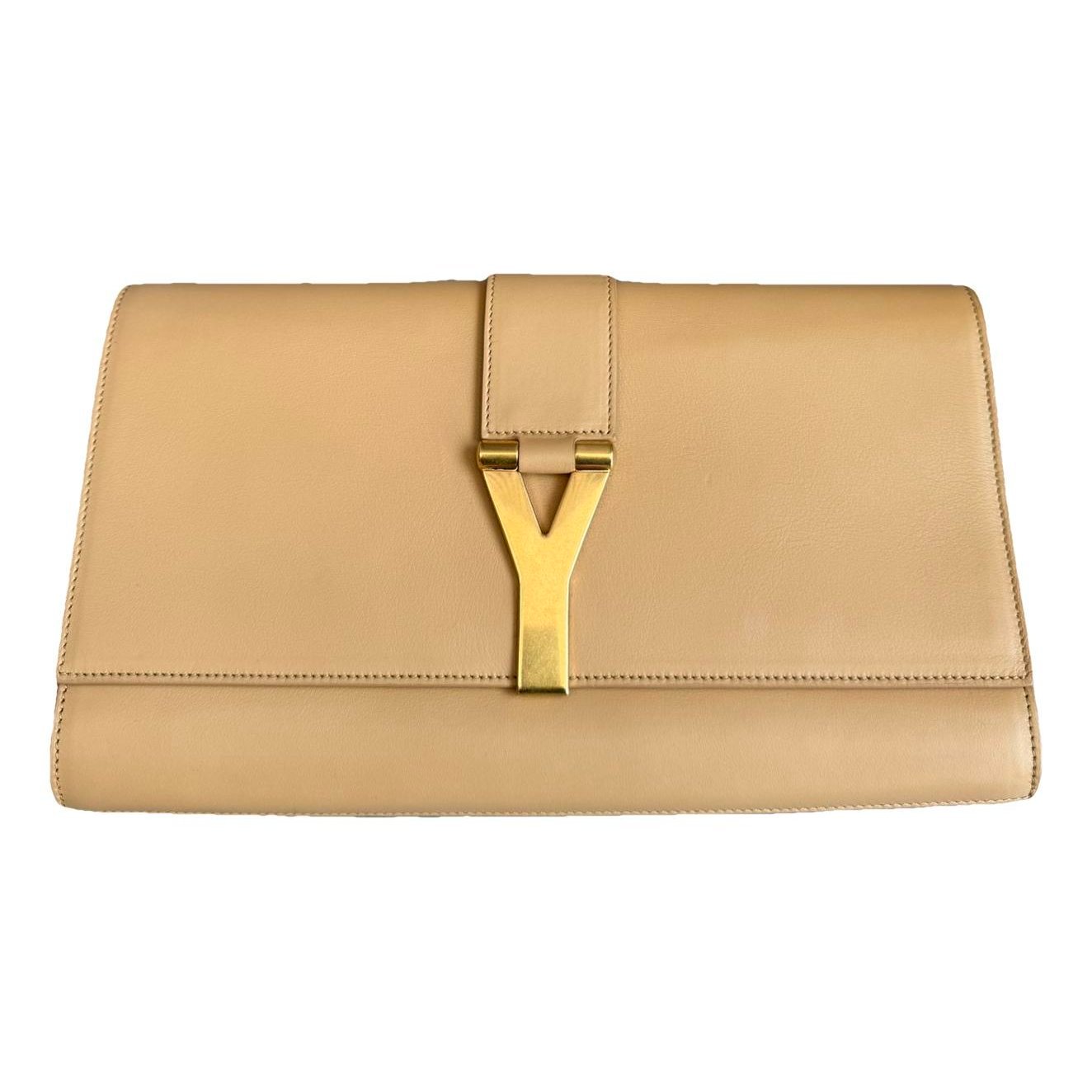 Leather clutch bag