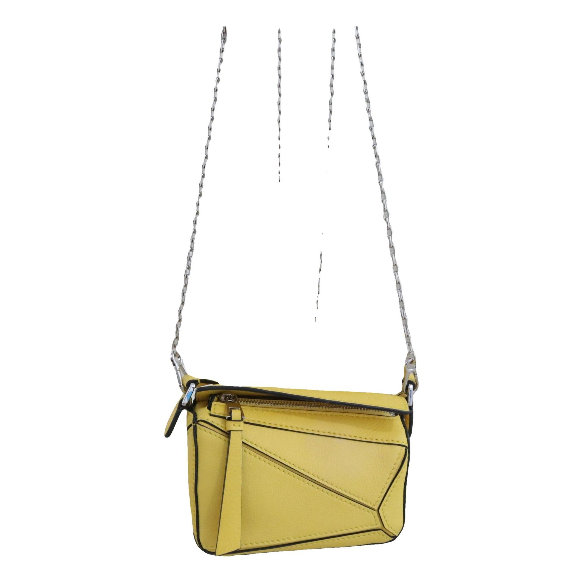 Puzzle leather handbag