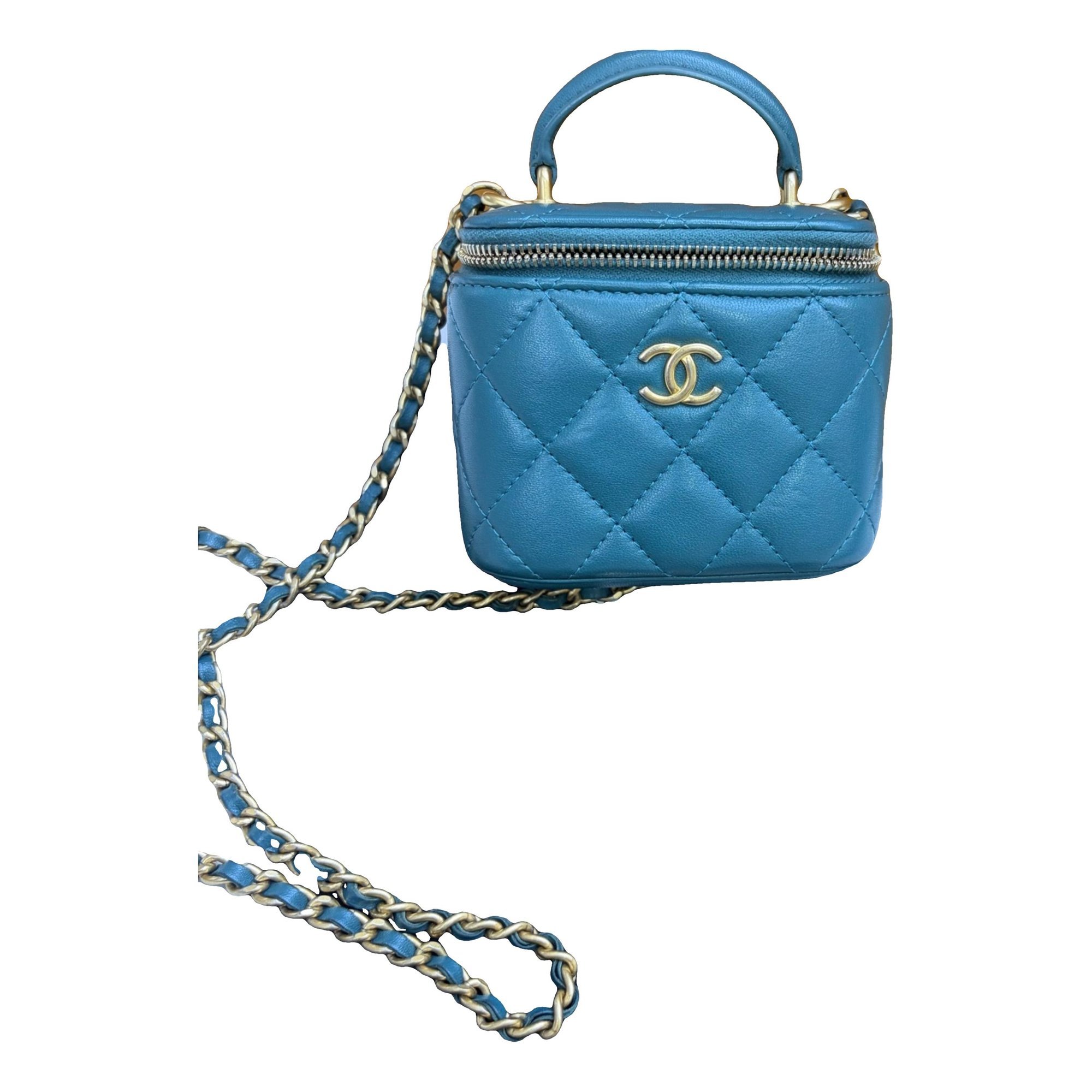 Vanity leather handbag