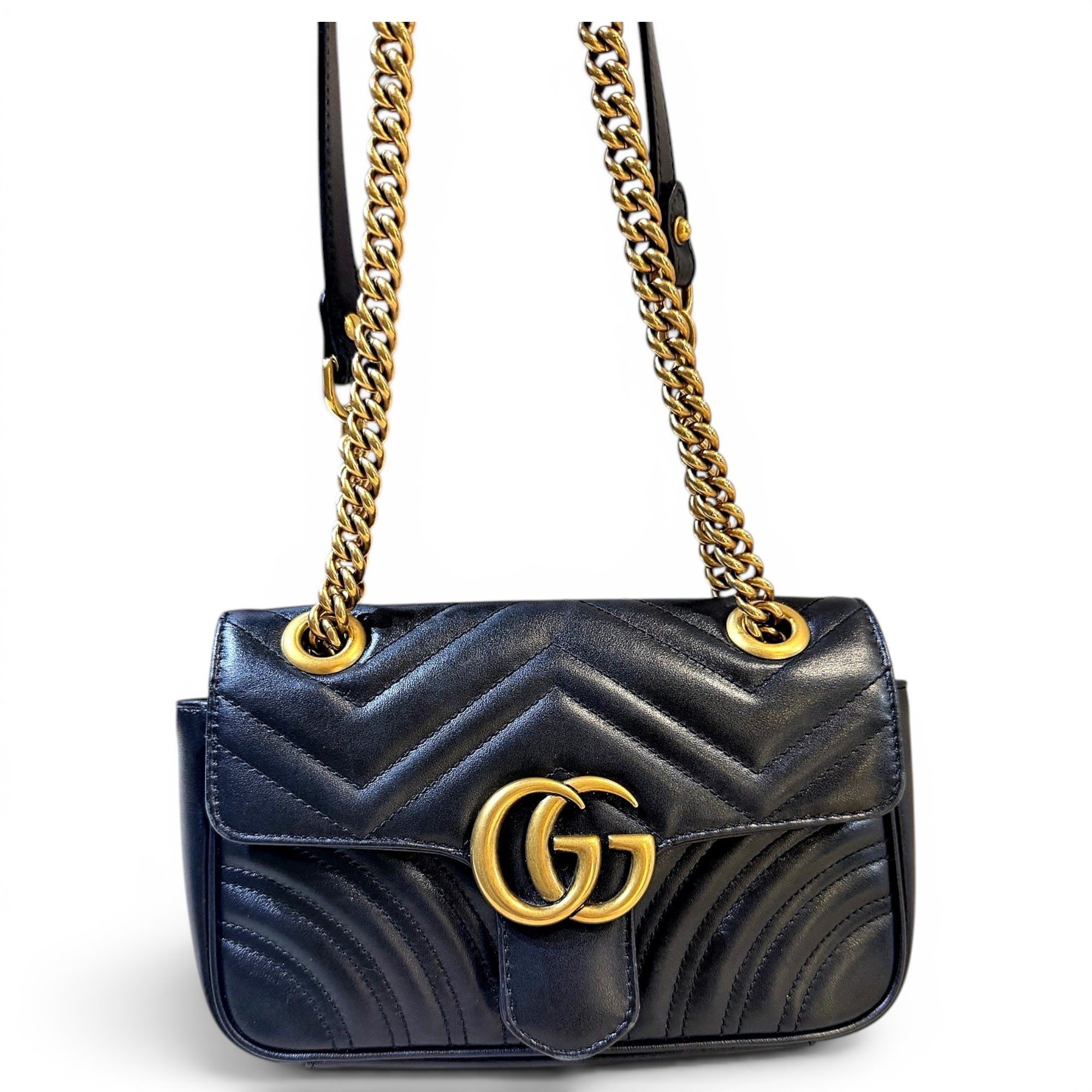 GG Marmont Flap leather crossbody bag