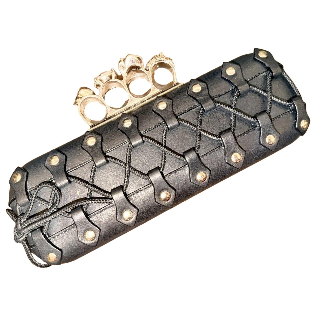 Alexander McQueen Knuckle leather clutch bag