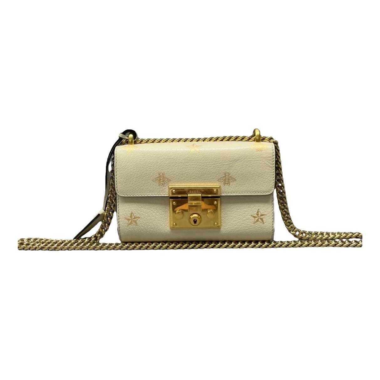 Padlock leather handbag