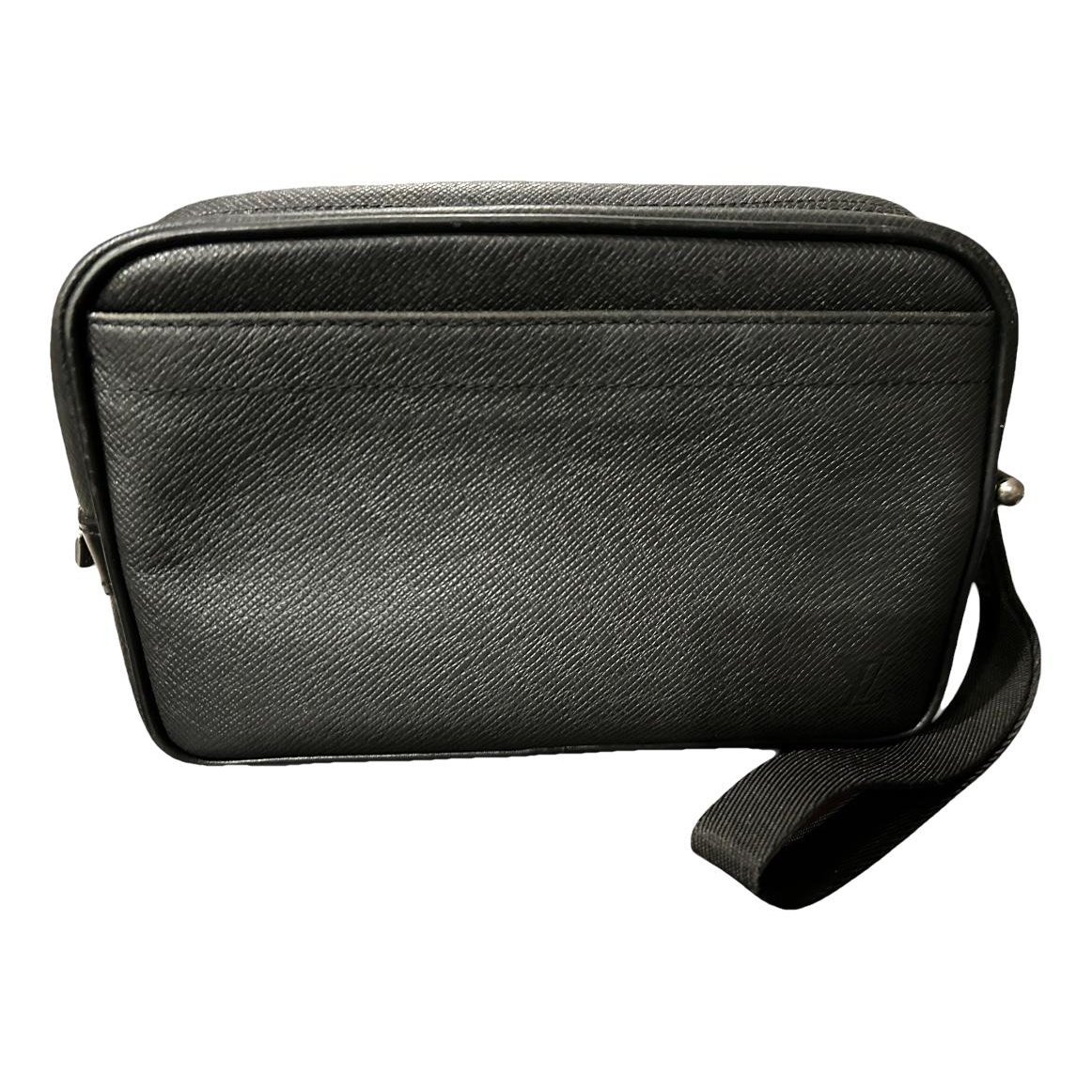 Leather clutch bag