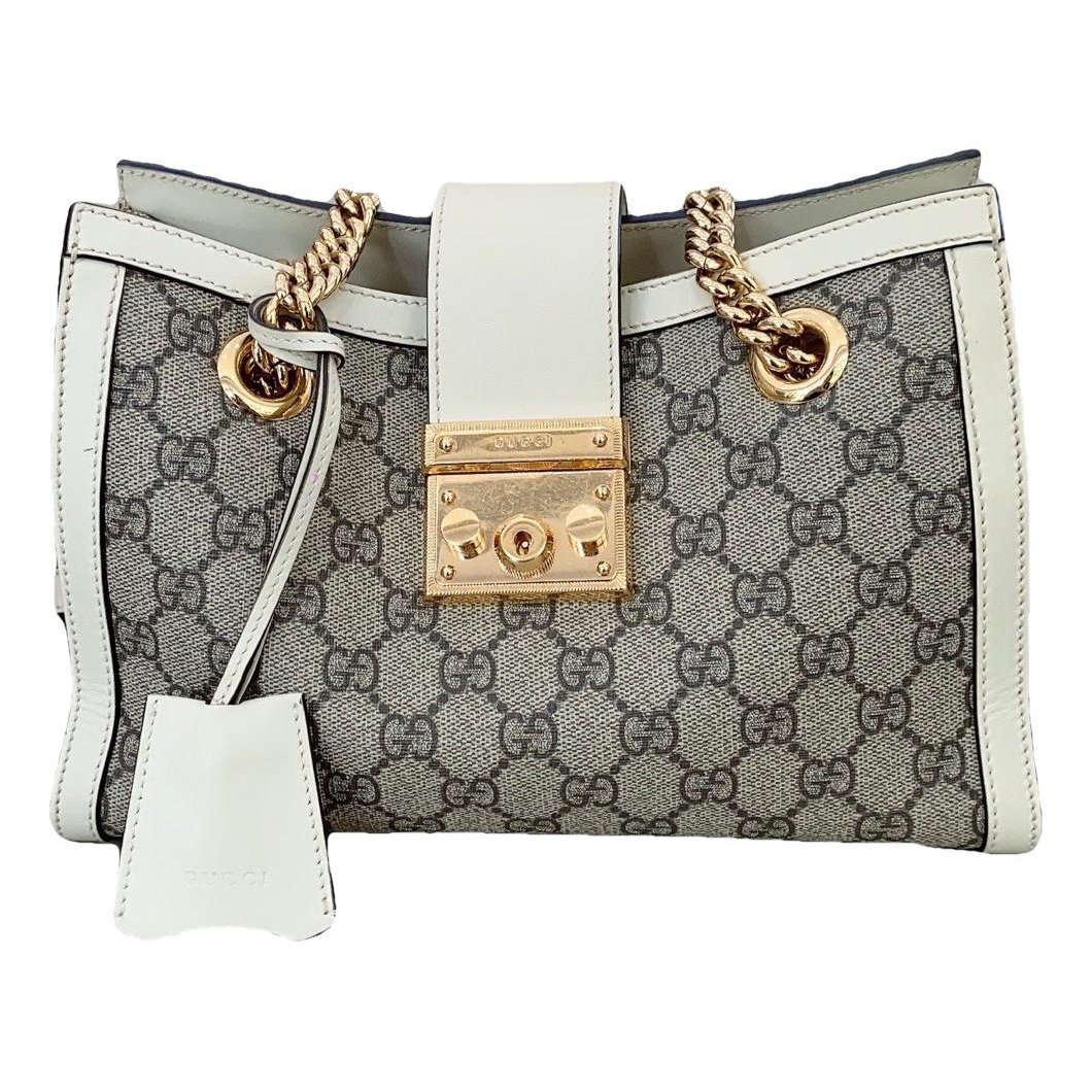 Padlock leather handbag