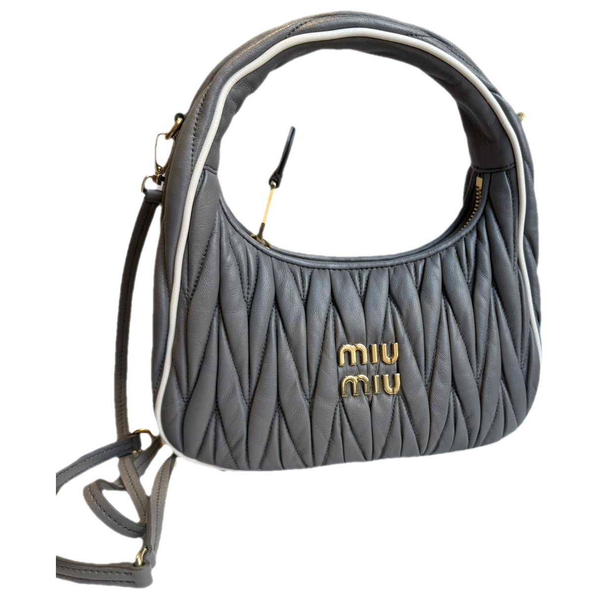 Miu Wander leather crossbody bag