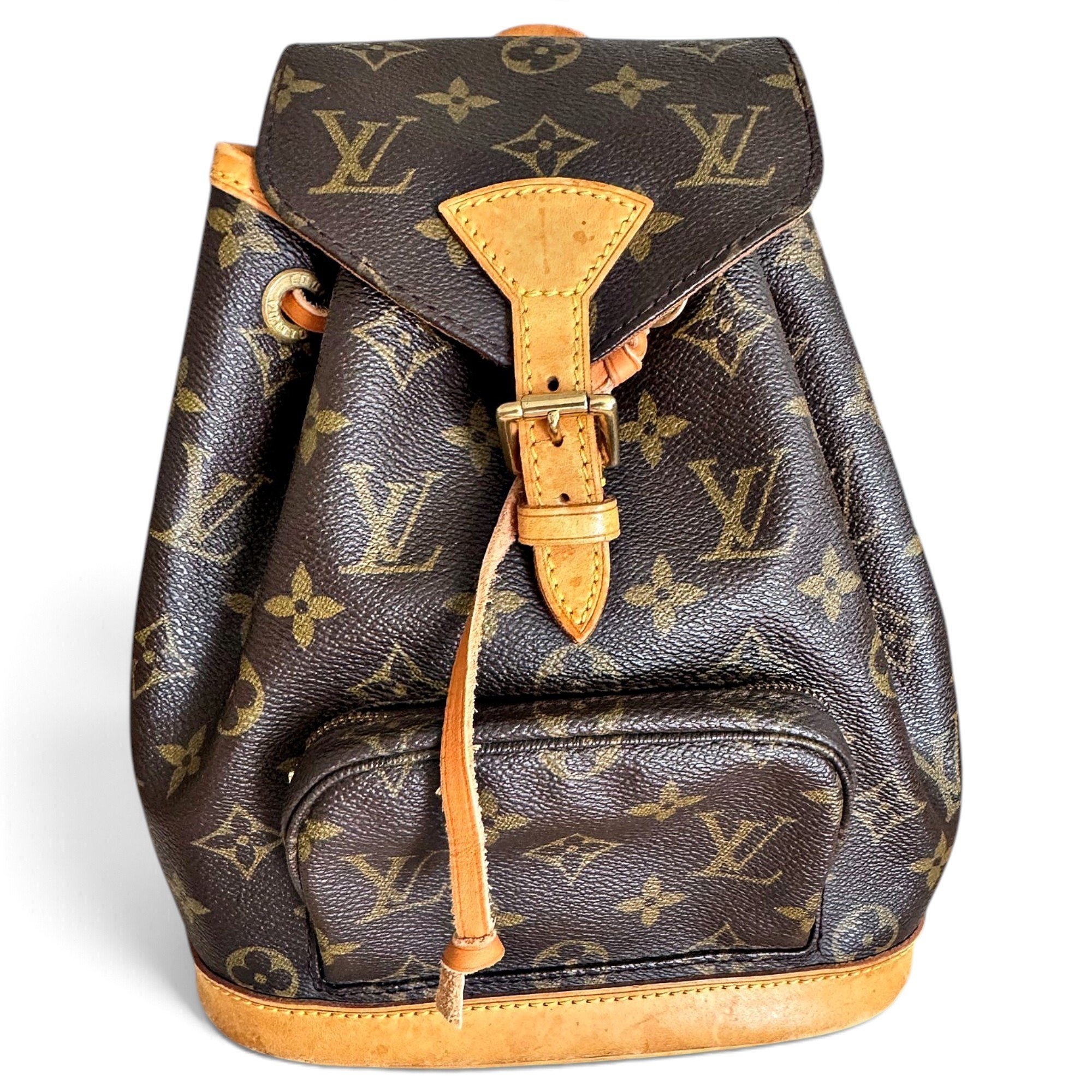 Montsouris Vintage leather backpack