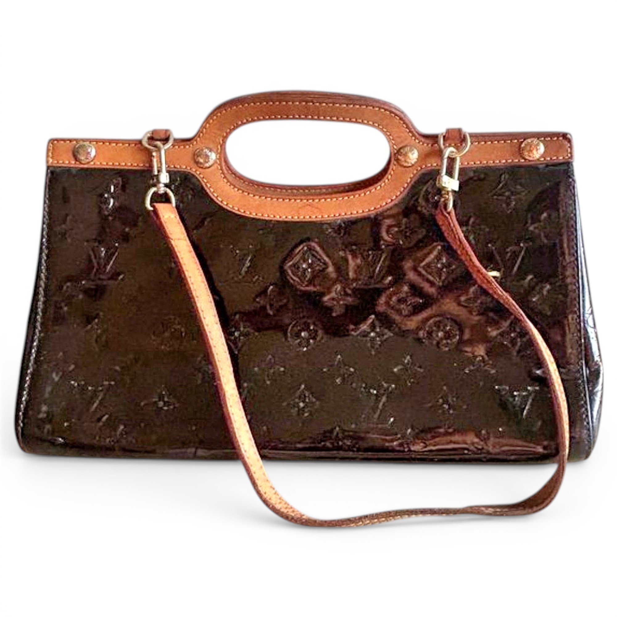Roxbury patent leather handbag