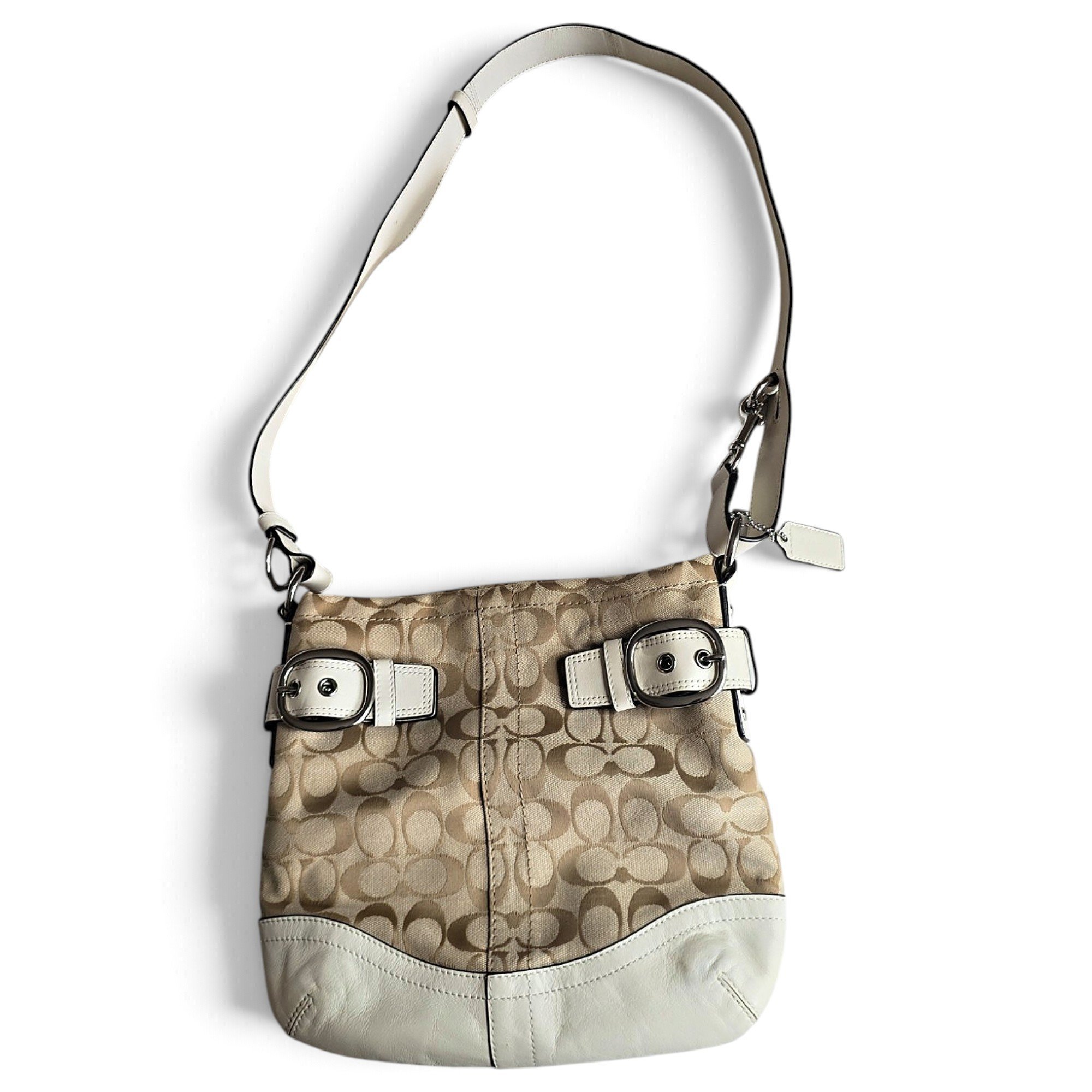 Coach Canvas Courier Crossbody cloth handbag