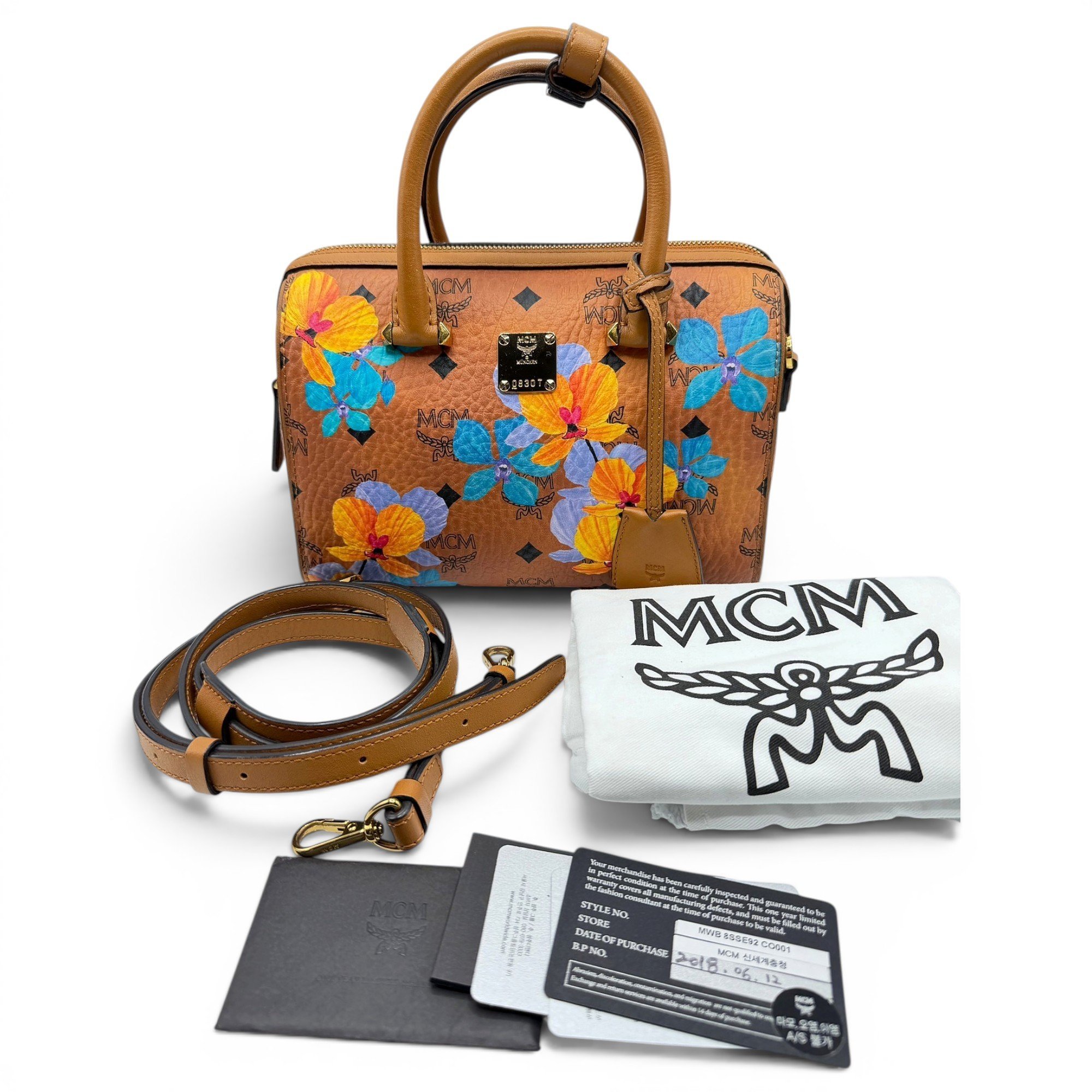 Boston leather handbag