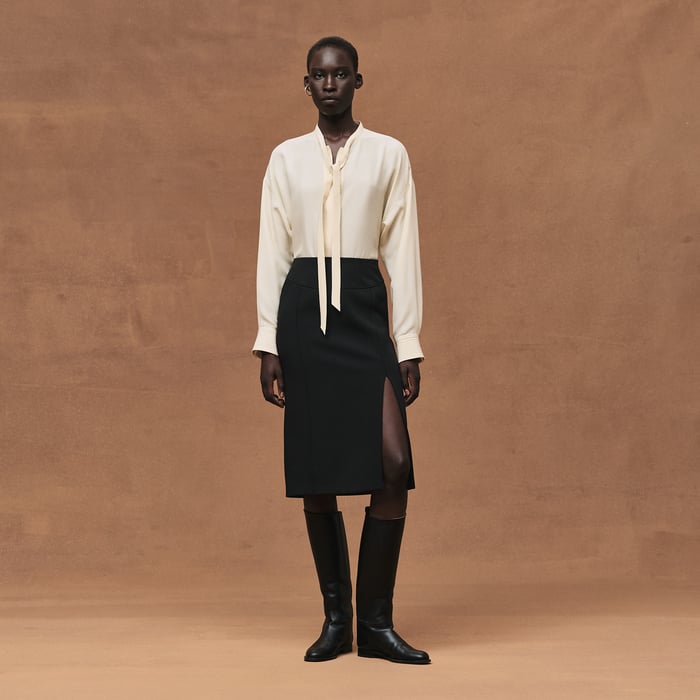 Beige Sable Silk Shirt