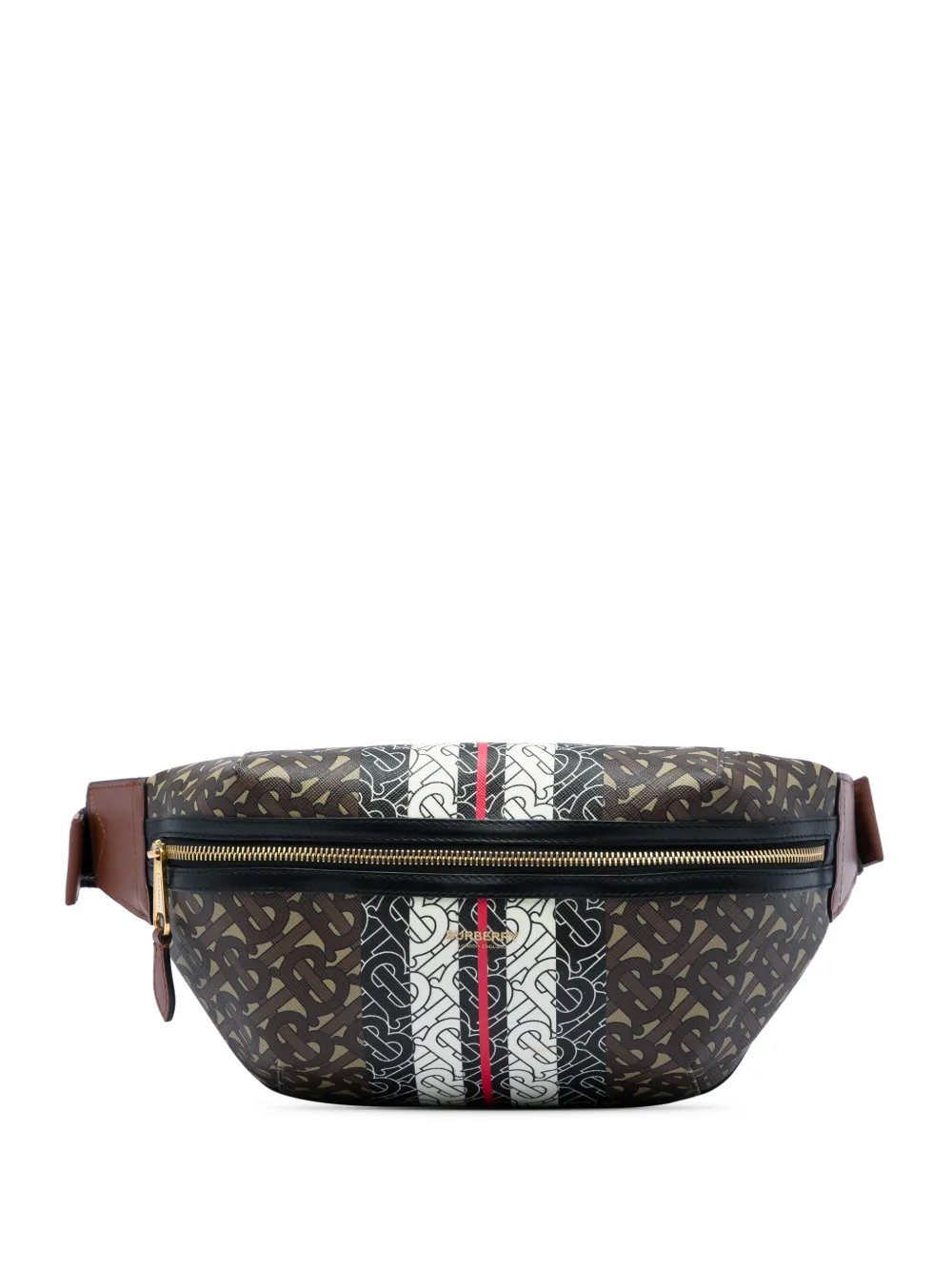 2018-2023 TB Monogram E Canvas Stripe Sonny belt bag
