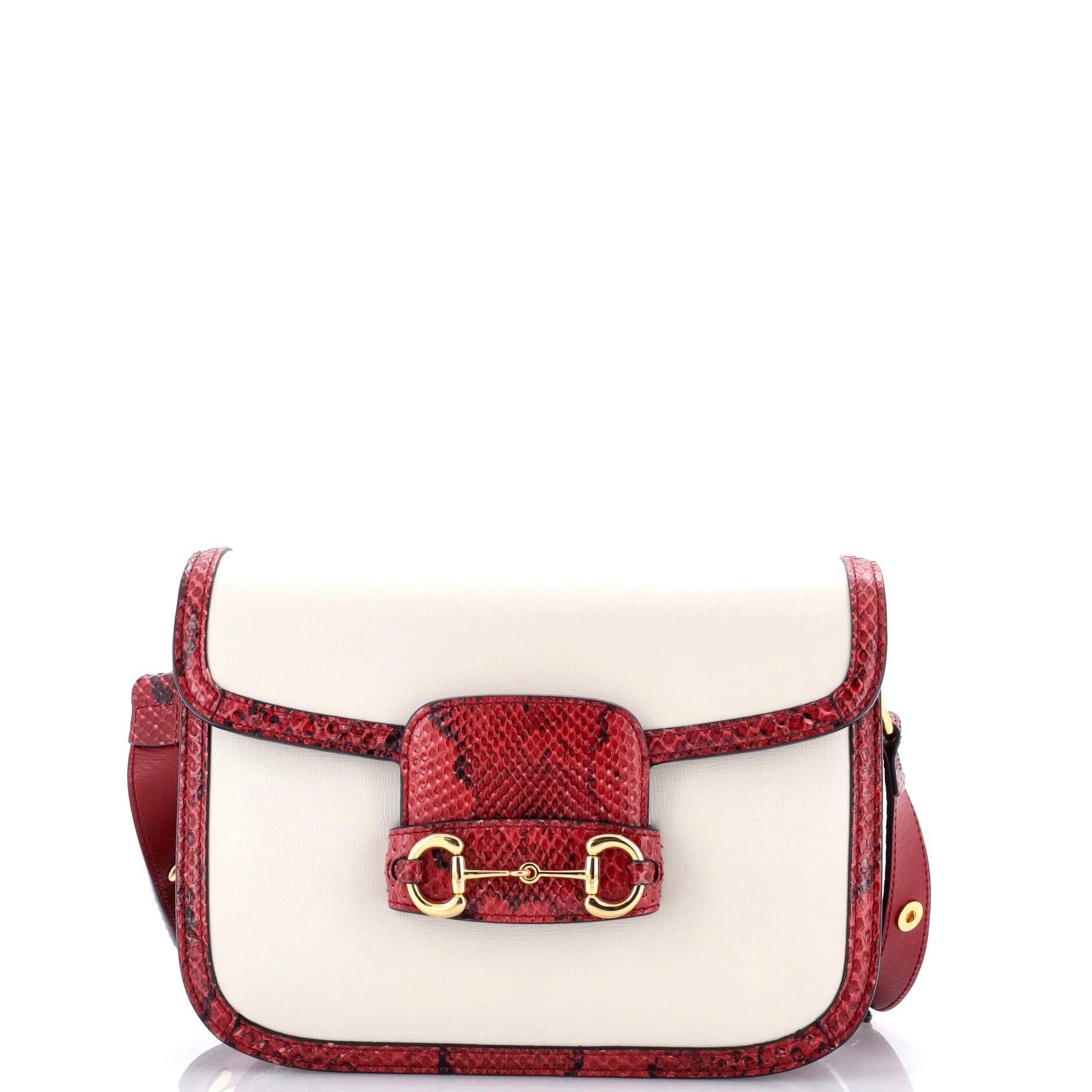 Horsebit 1955 Shoulder Bag Leather with Python Small