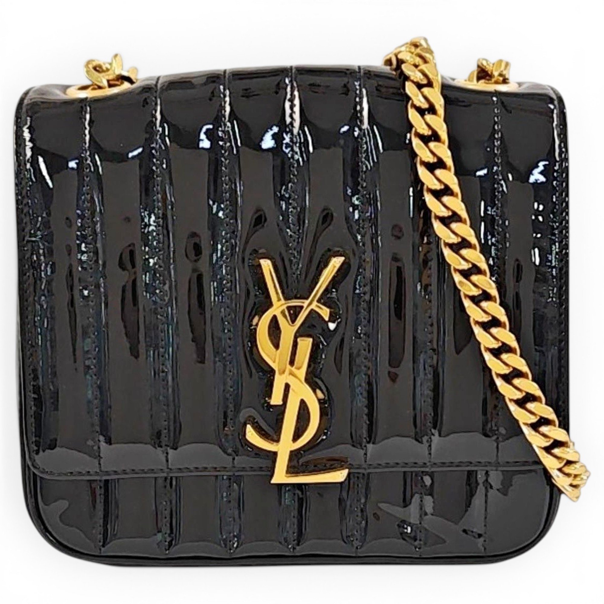 Patent leather handbag