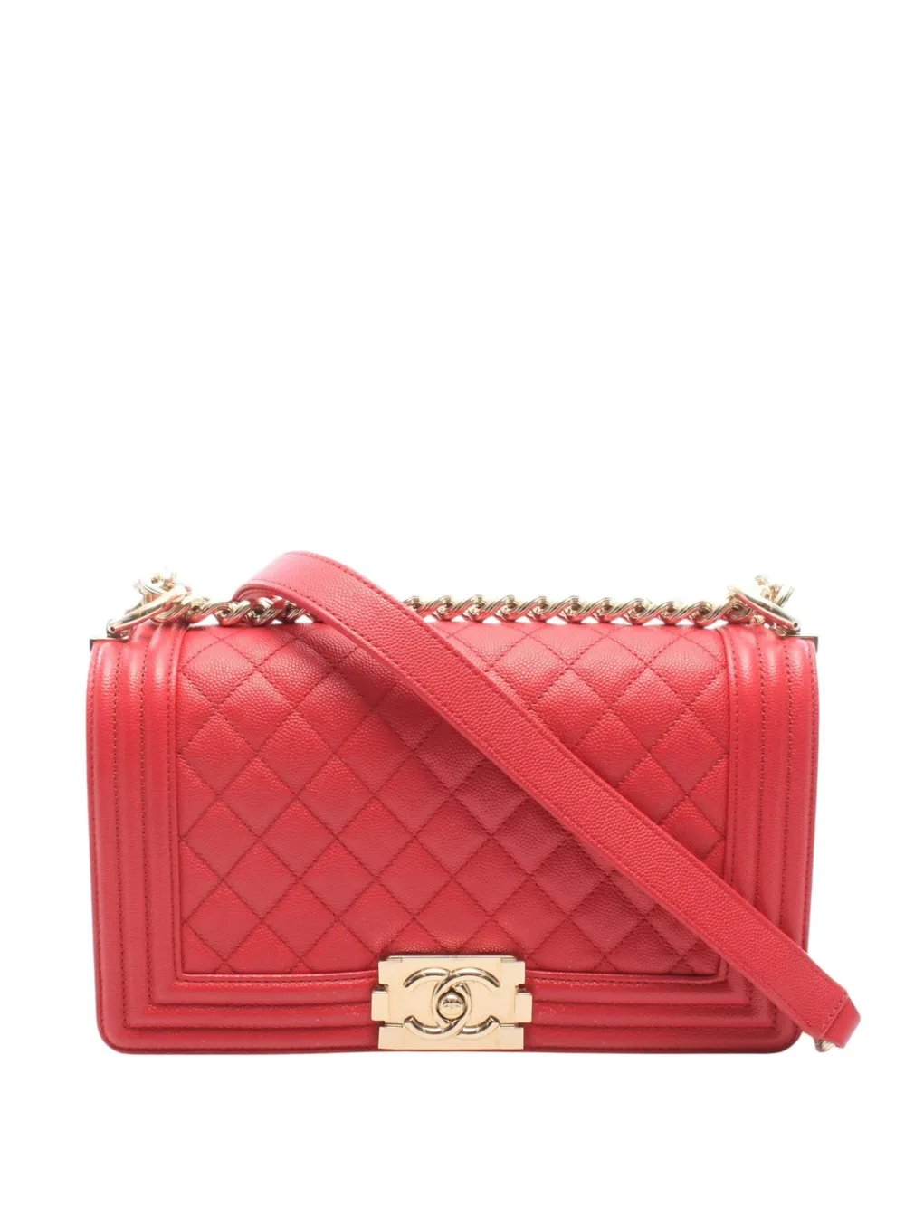 2016-2017 Old Medium Quilted Lambskin Boy Flap crossbody bag