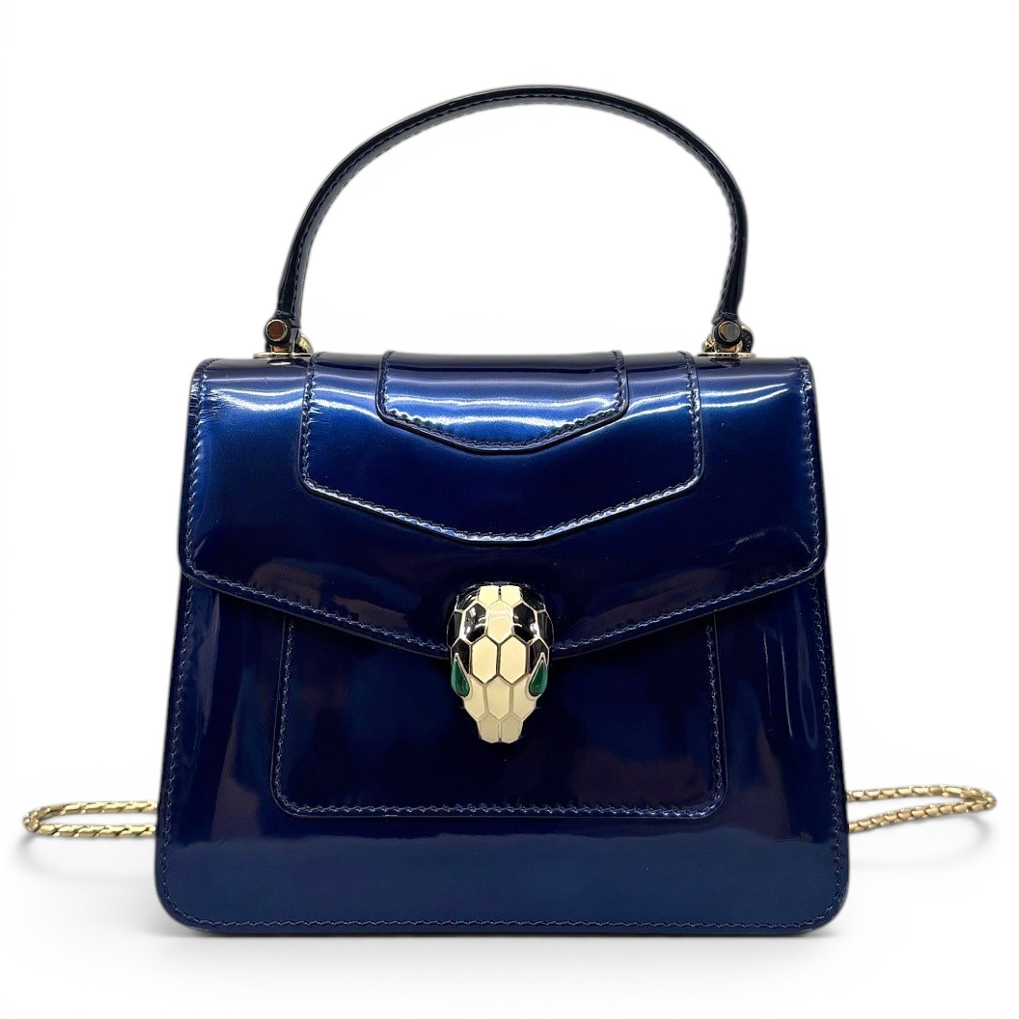 Serpenti leather handbag