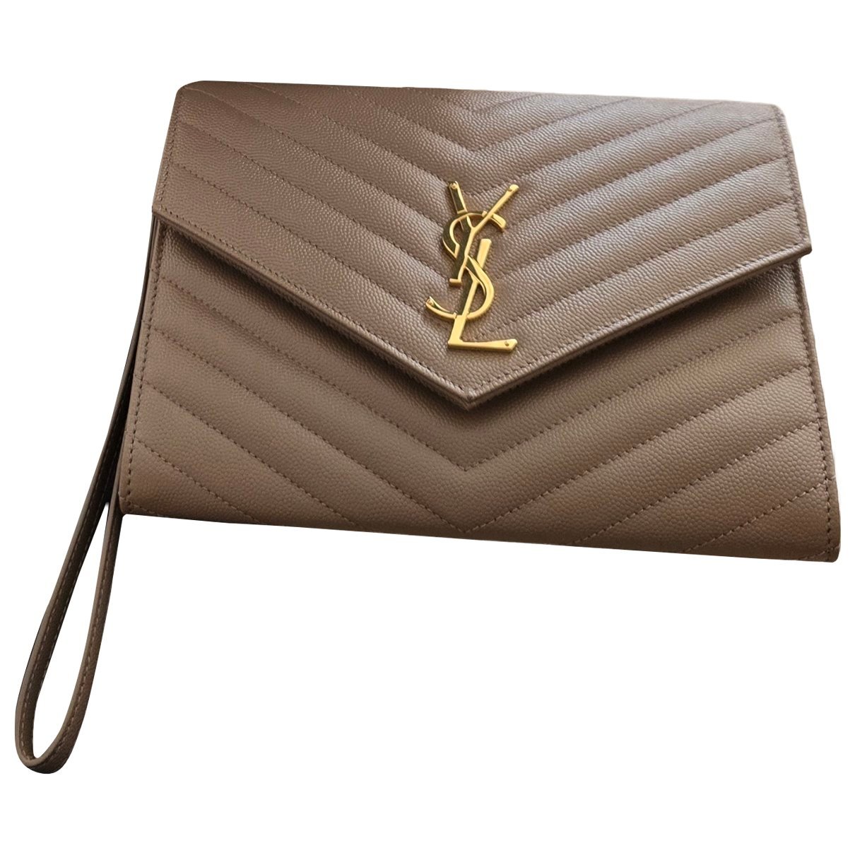 Saint Laurent Cassandre leather clutch bag