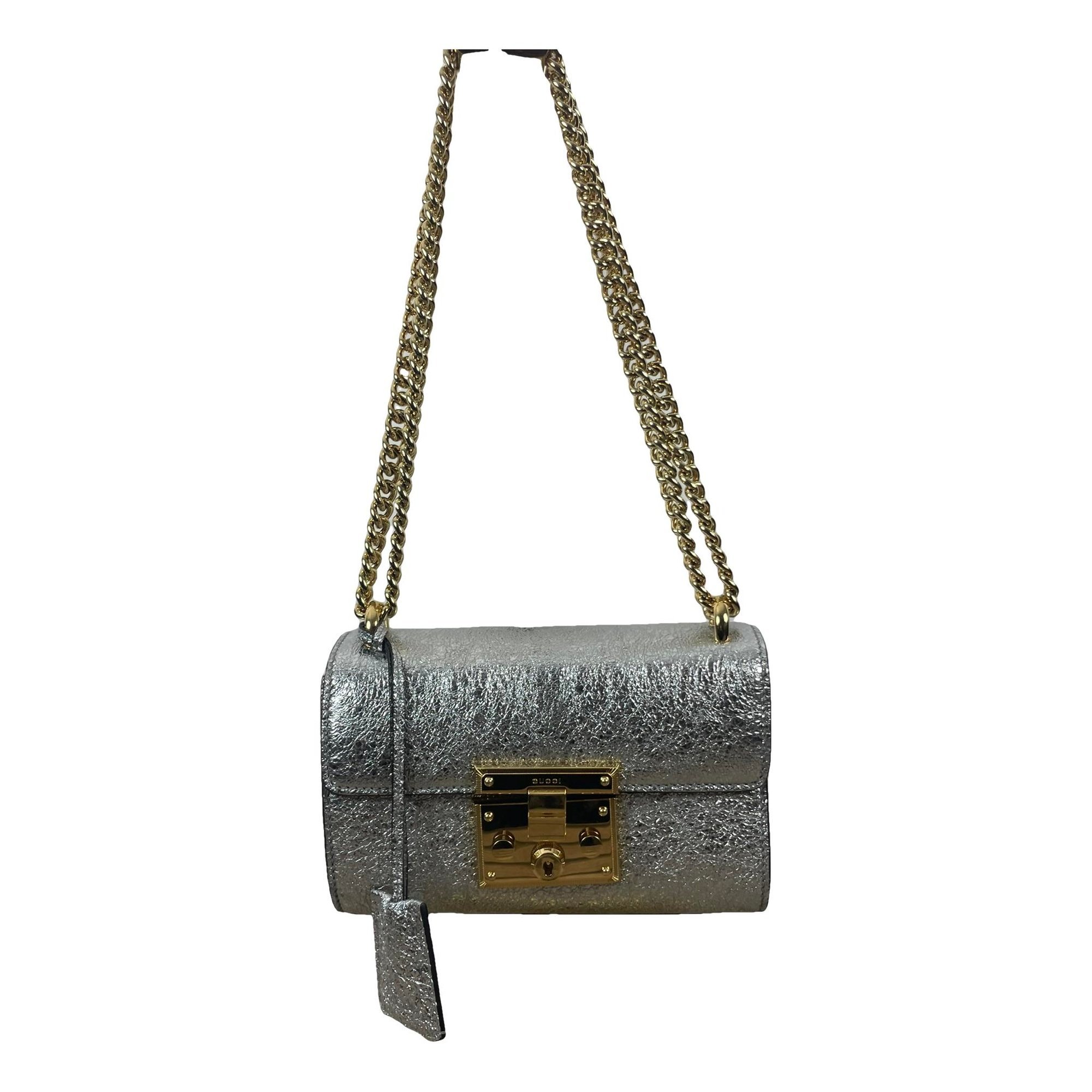 Padlock leather crossbody bag