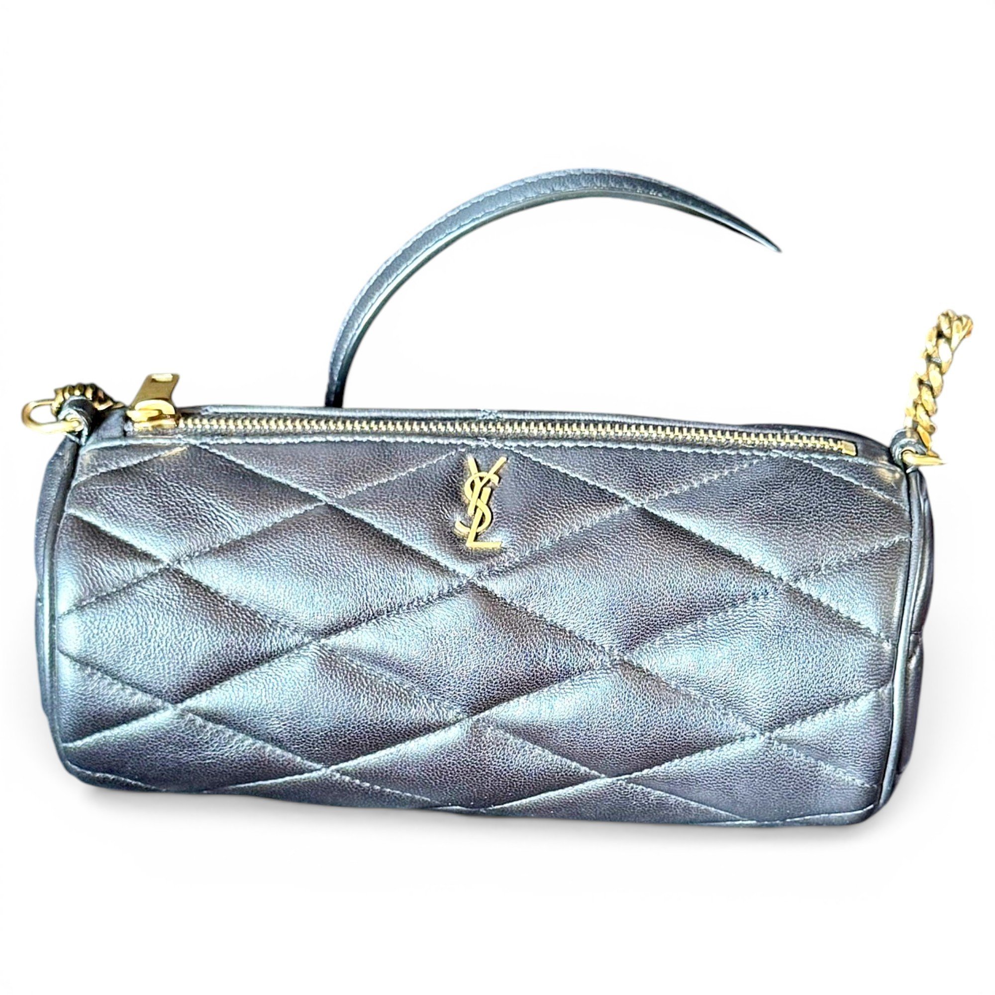Leather clutch bag