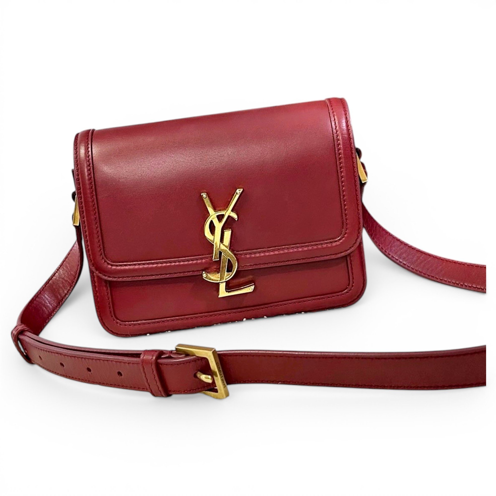 Solférino leather handbag