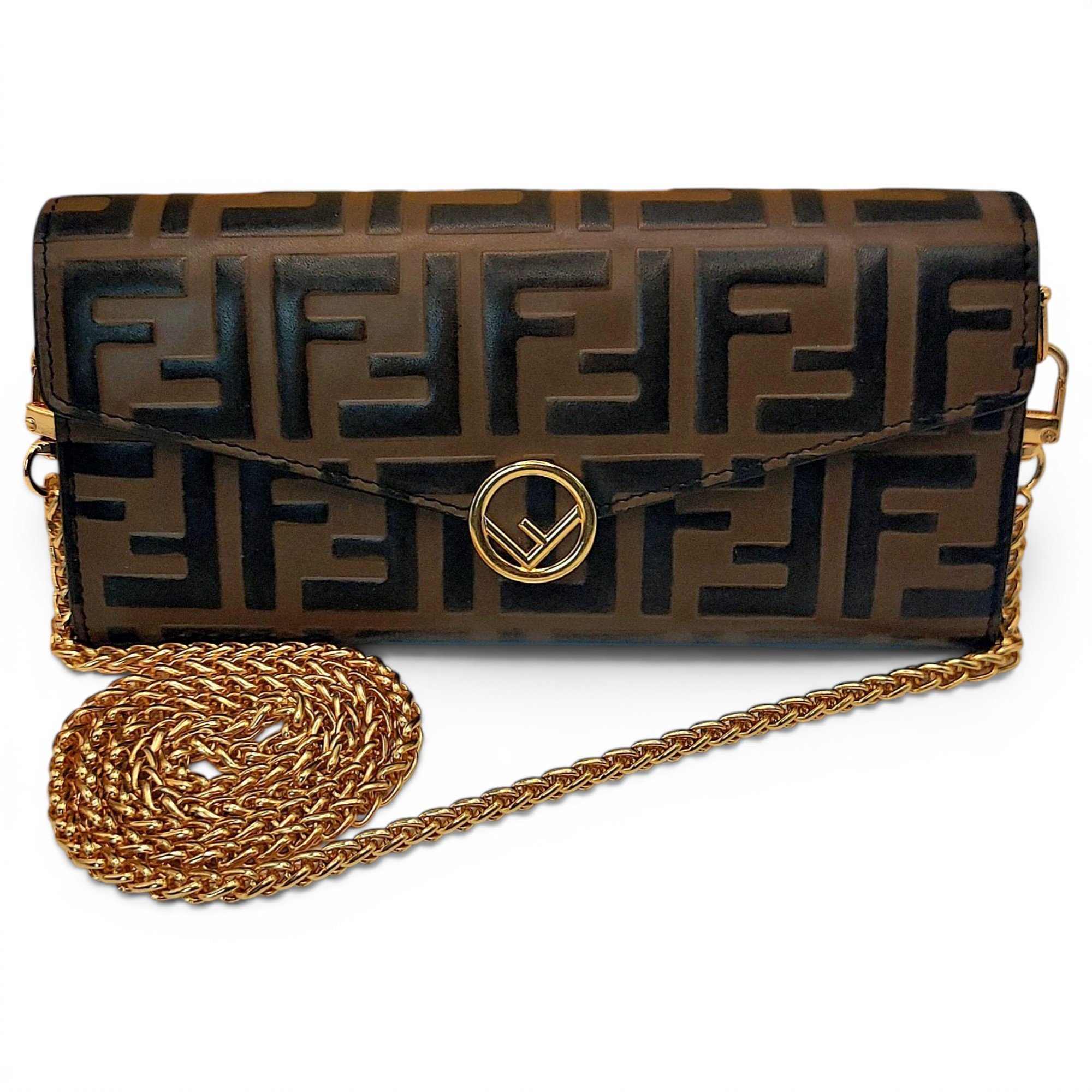 Leather clutch bag