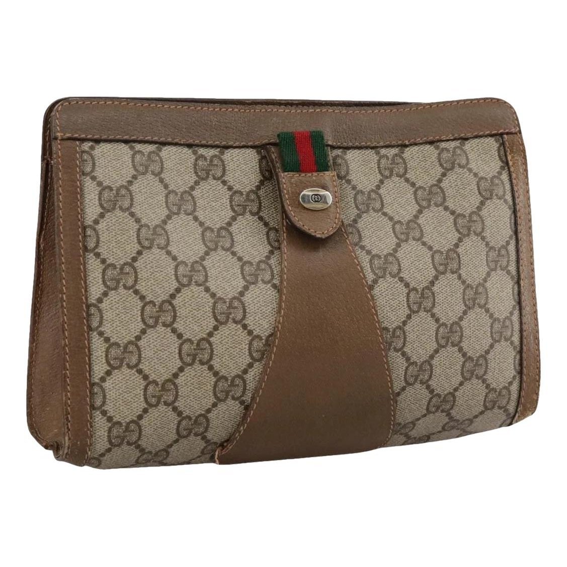 Leather clutch bag