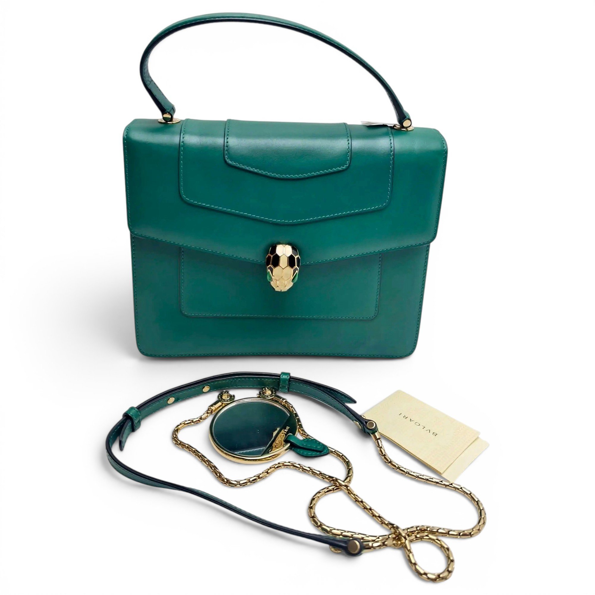 Serpenti leather handbag