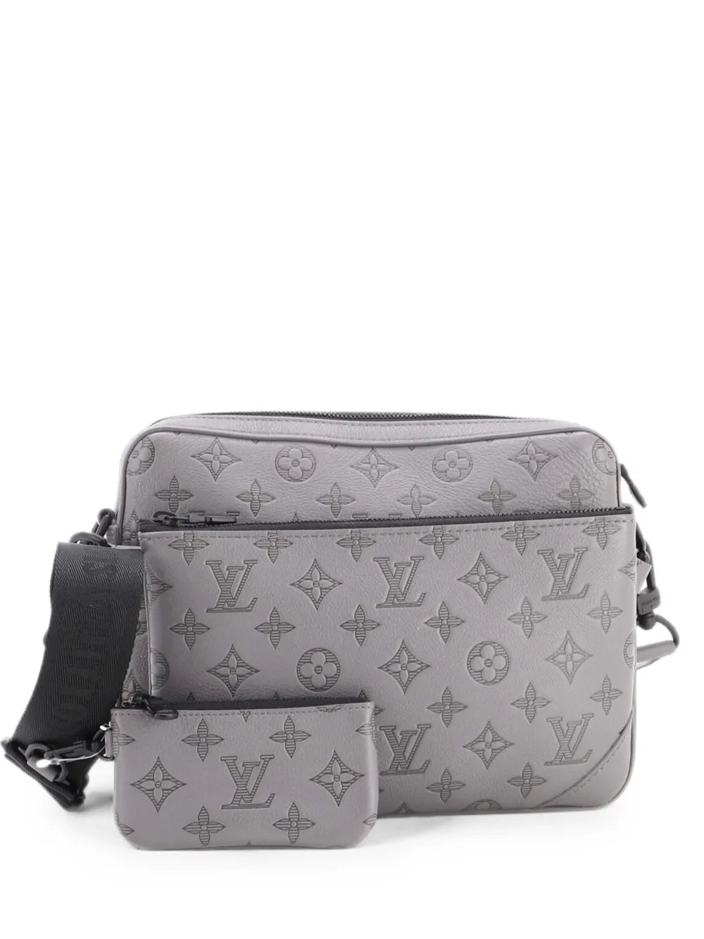 Trio Messenger Bag Monogram Shadow Leather crossbody bag