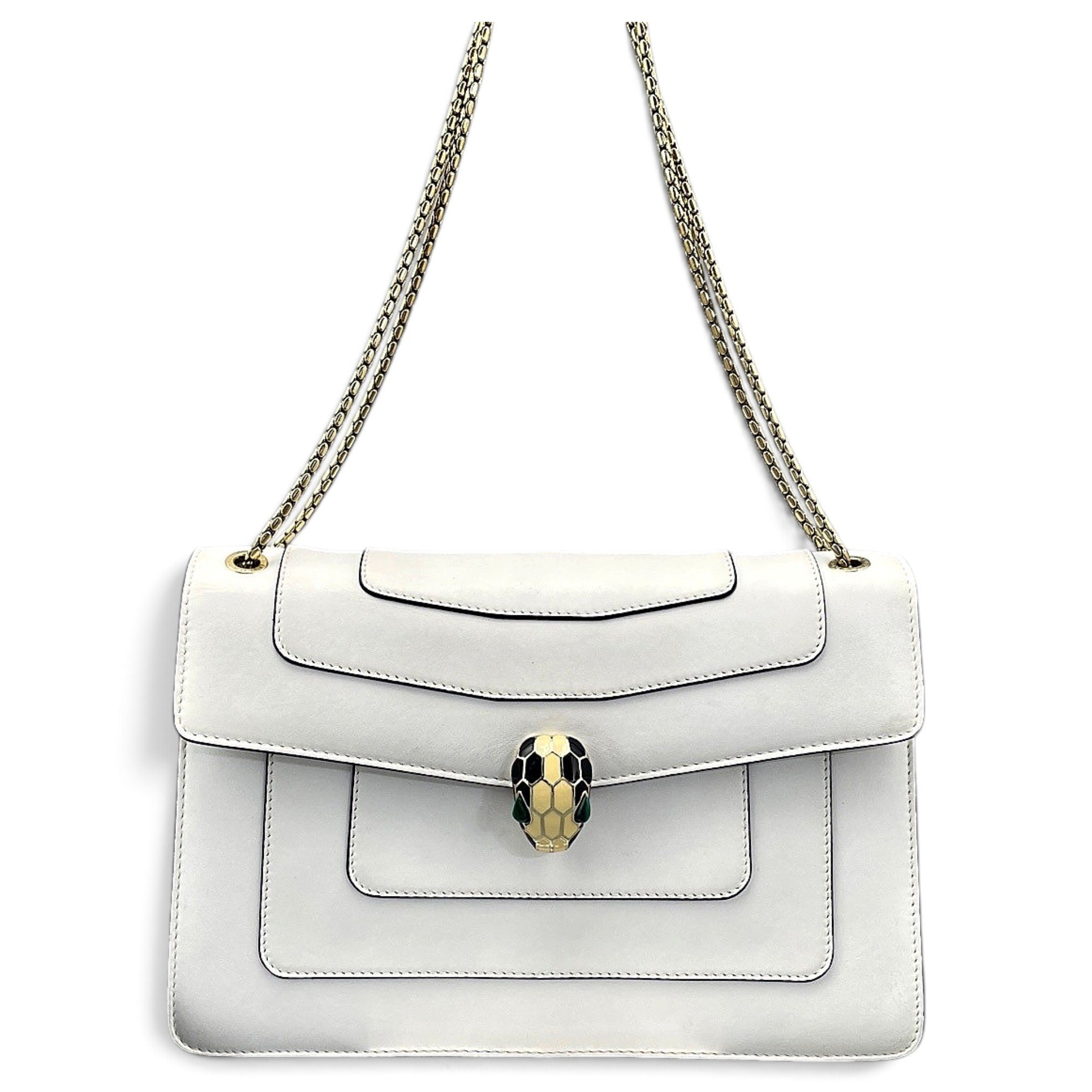Serpenti leather handbag